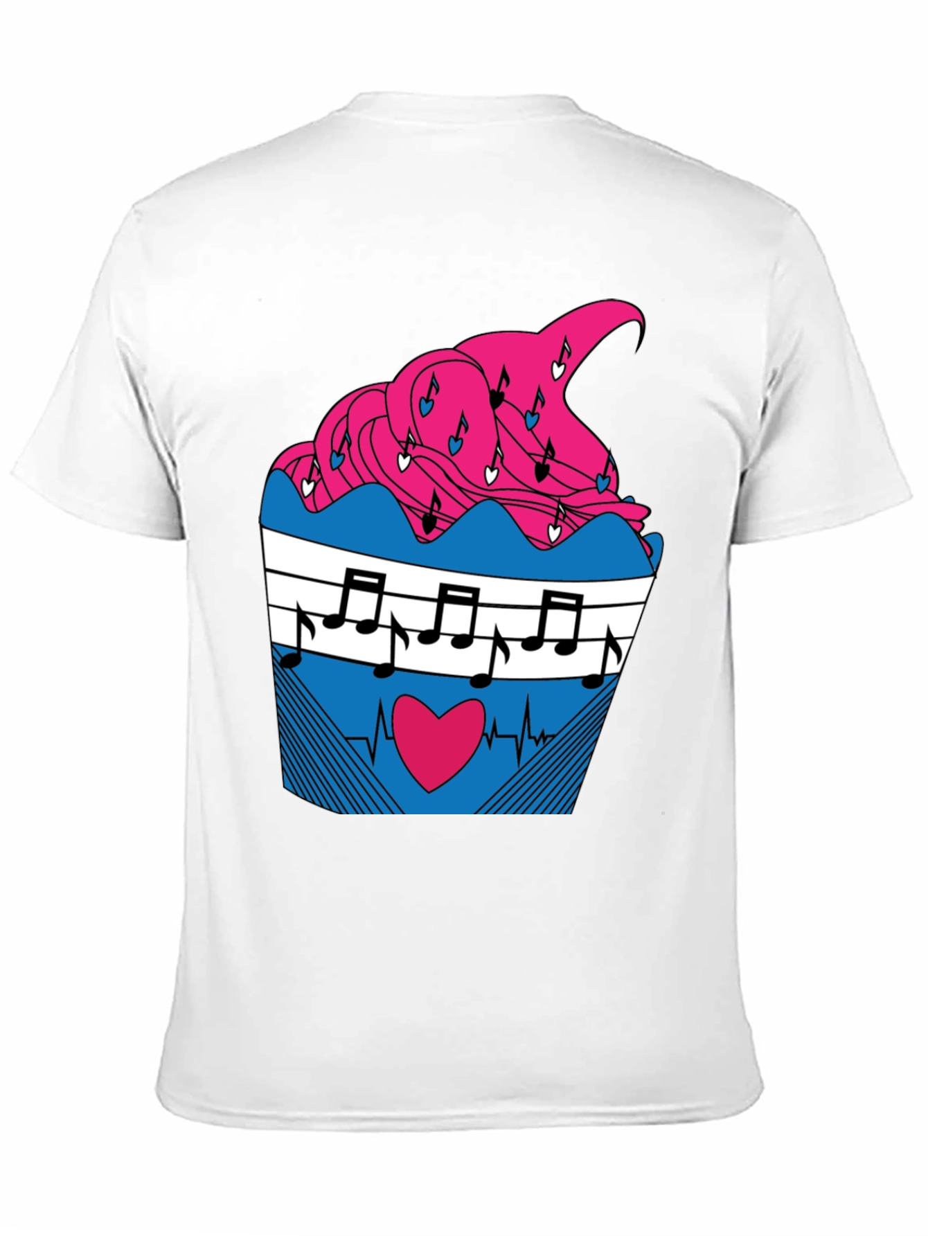 Black Music Heartbeat Cupcake Graphic Tee view 11
