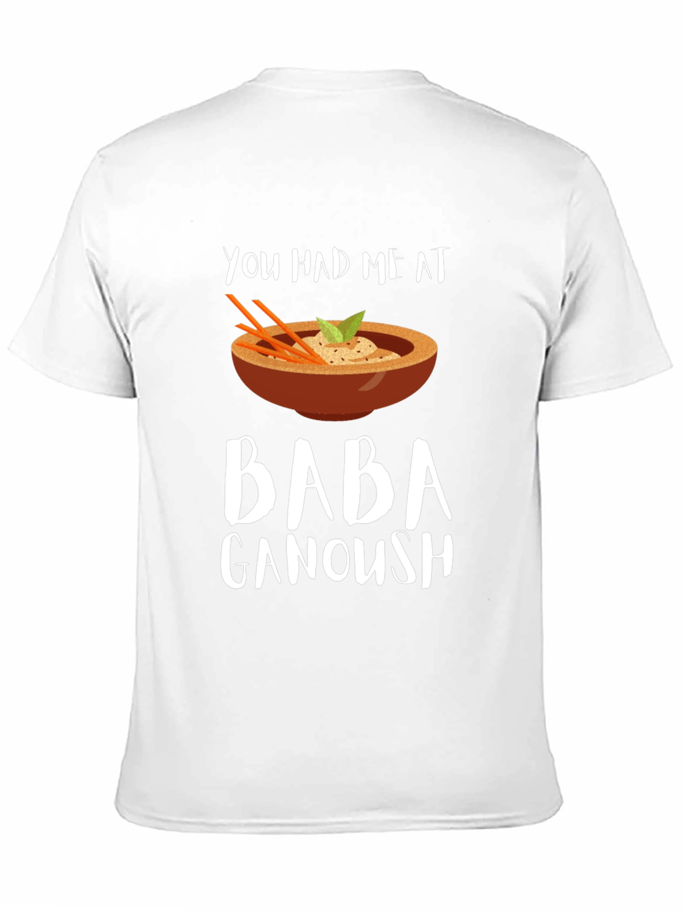 Black Baba Ganoush T-Shirt - Foodie Humor view 11