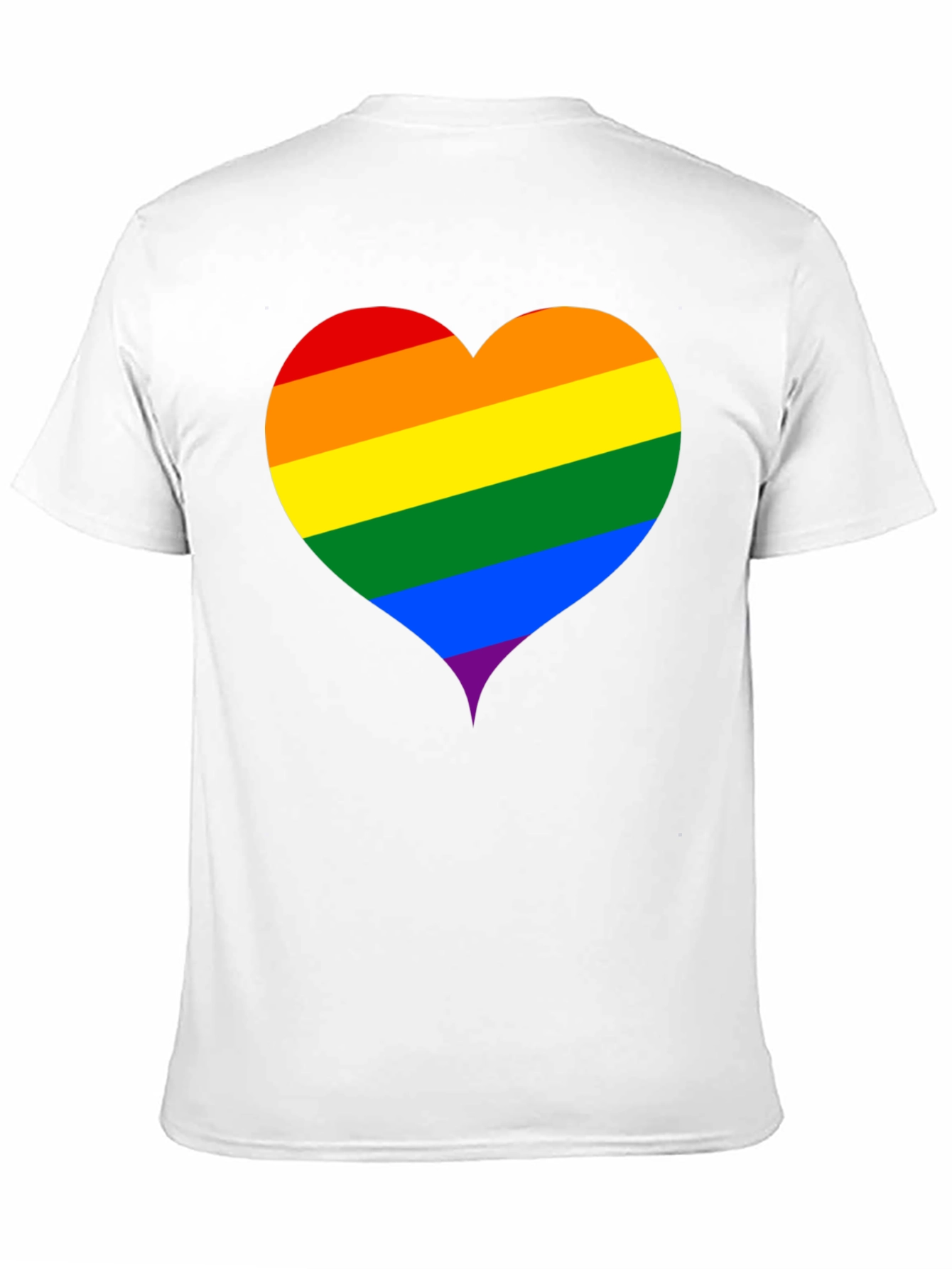 Black Rainbow Heart Graphic Black T-Shirt view 11