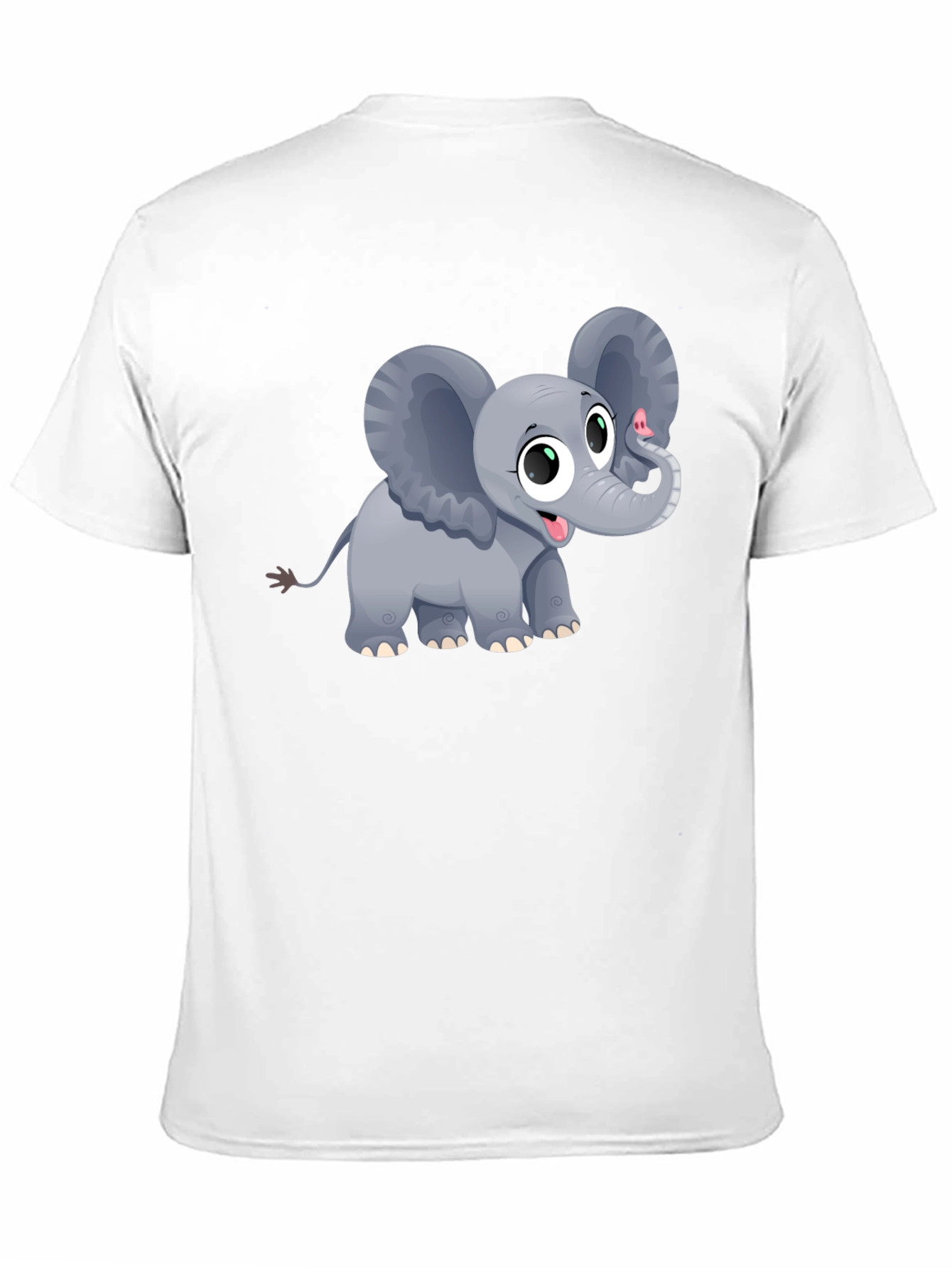 Black Cute Elephant Graphic Tee - Unisex Black T-Shirt view 11