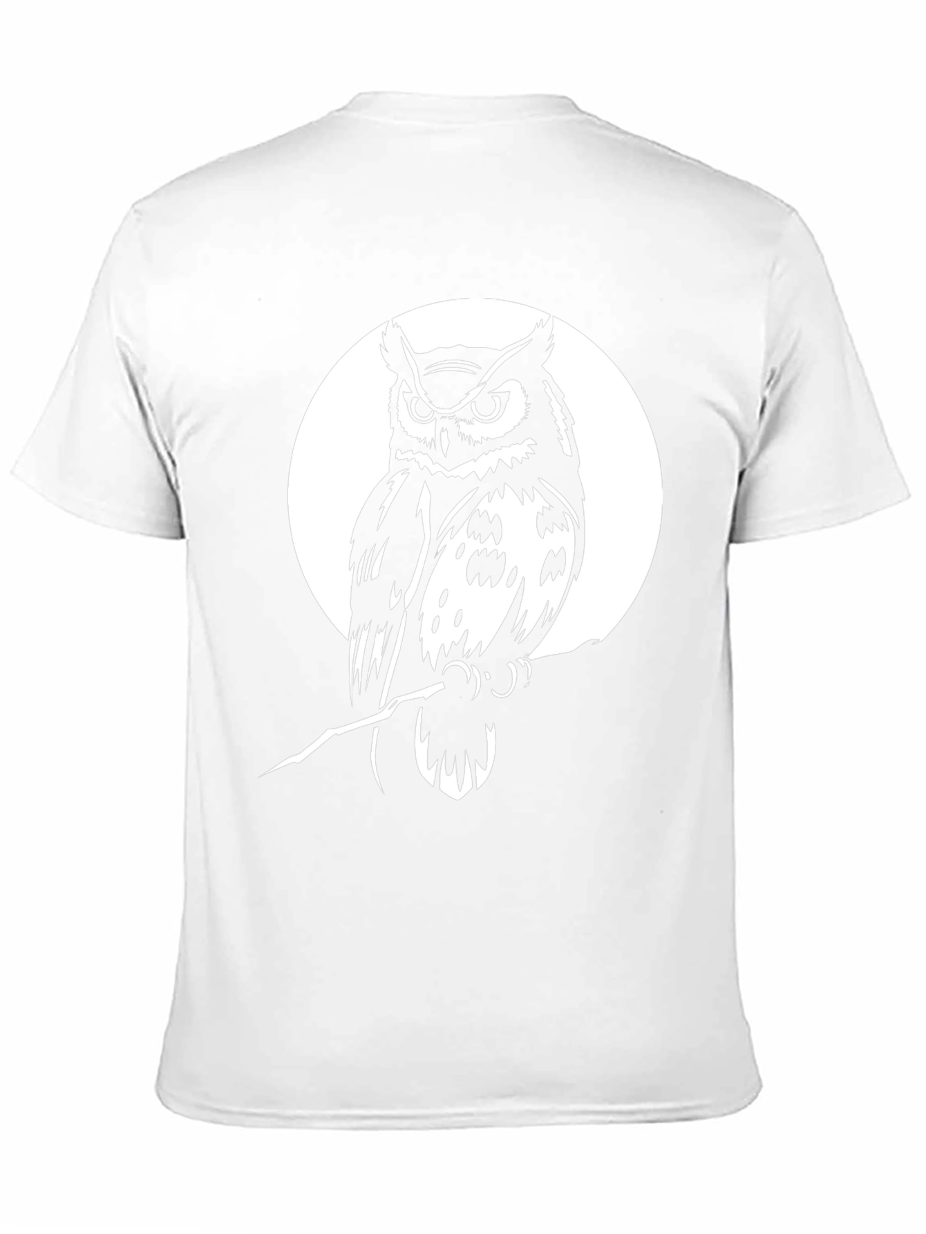 Black Owl Graphic Tee - Black Cotton Blend T-Shirt view 11