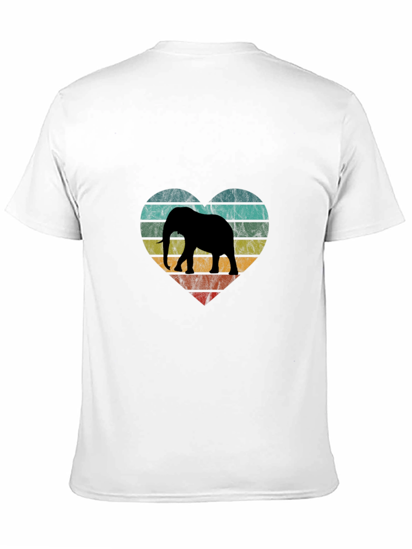 Black Elephant Heart Graphic Tee - Vintage Style view 11