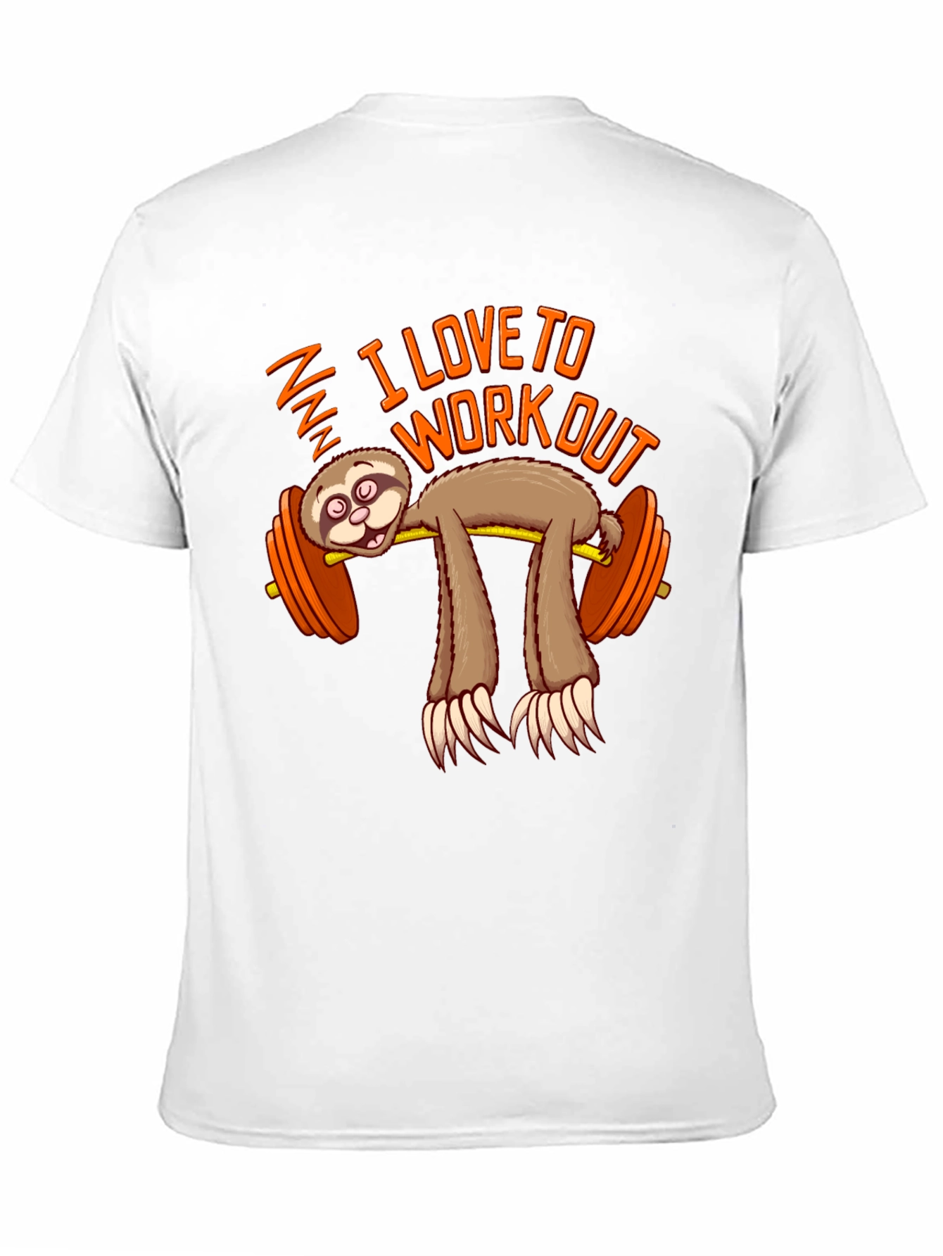 Black Funny Sloth Workout T-Shirt - I Love To Workout Gym Tee view 11