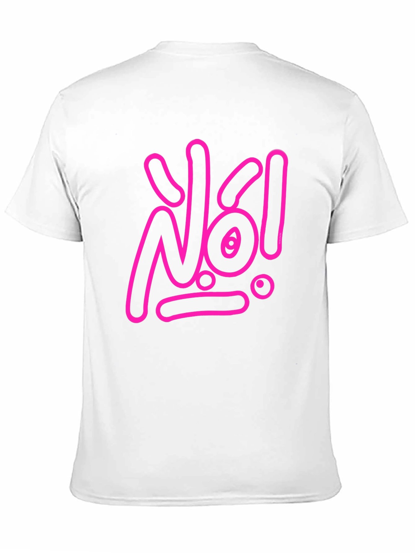 Black Statement Tee: Pink 'No!' Graphic on Black view 11