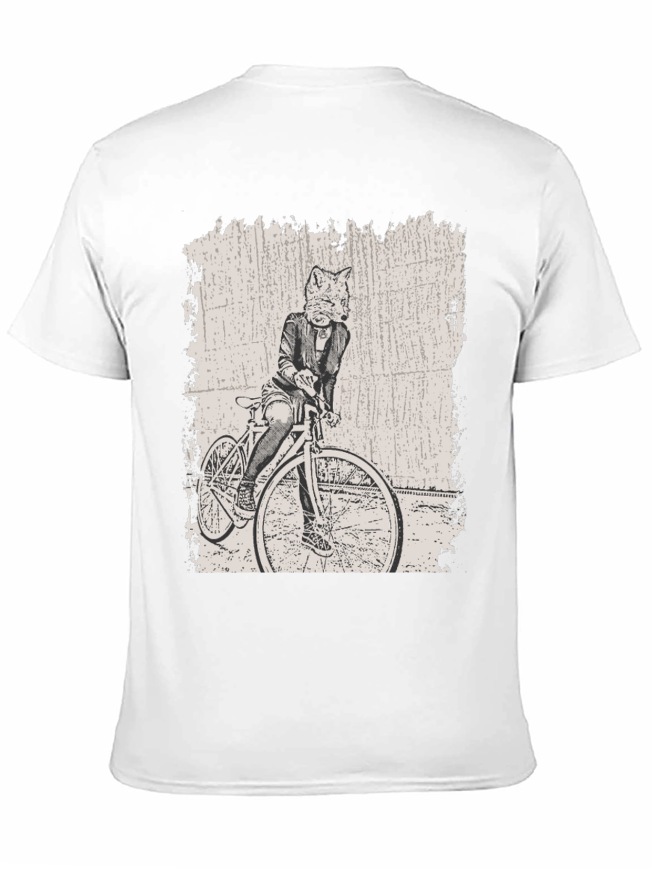 Black Fox on Bike Graphic Tee view 11