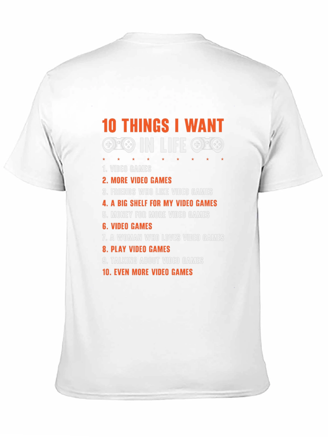 Black Gamer Life Wishlist T-Shirt - 10 Things I Want in Life view 11