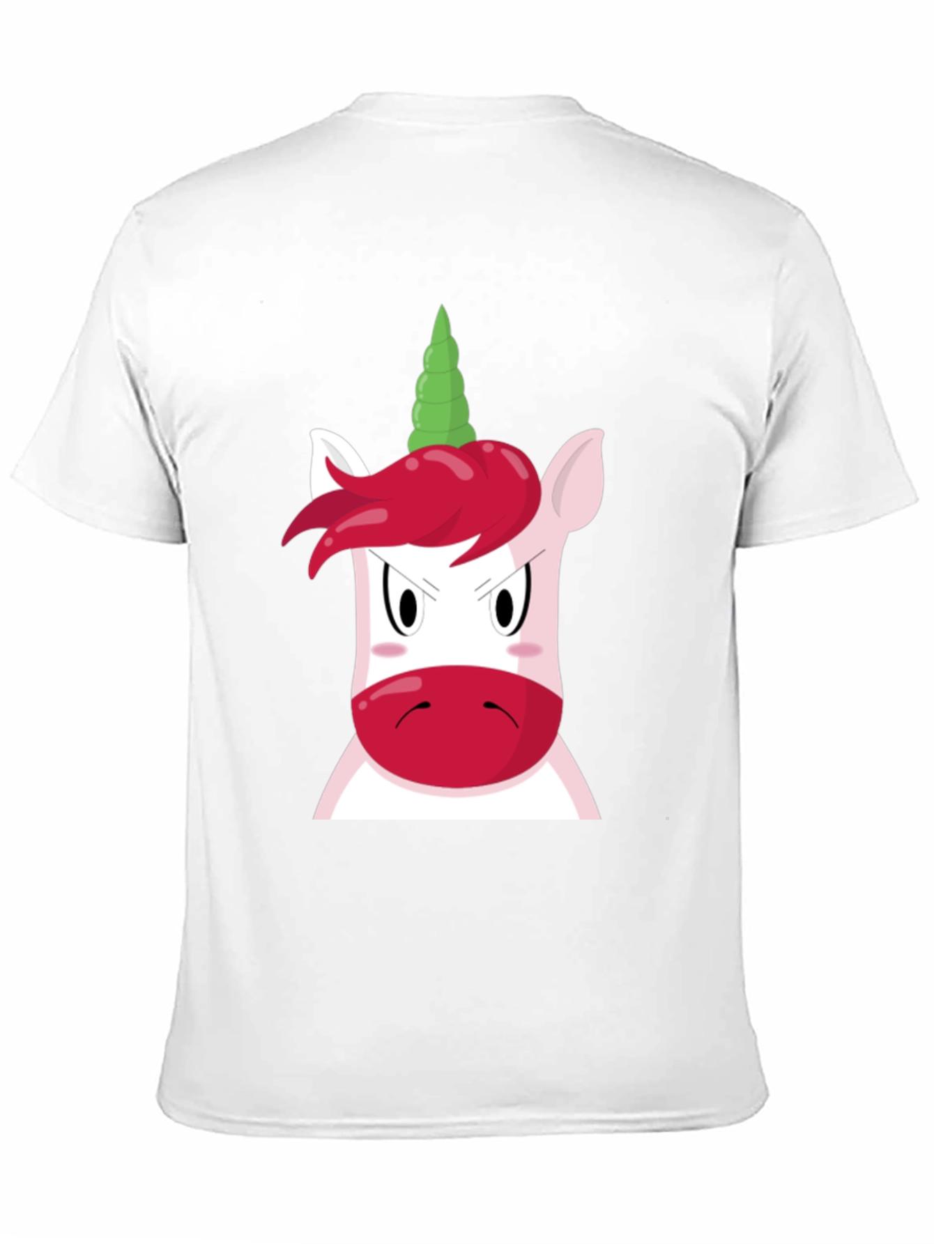 Black Angry Unicorn Graphic Tee - Black Unisex T-Shirt view 11