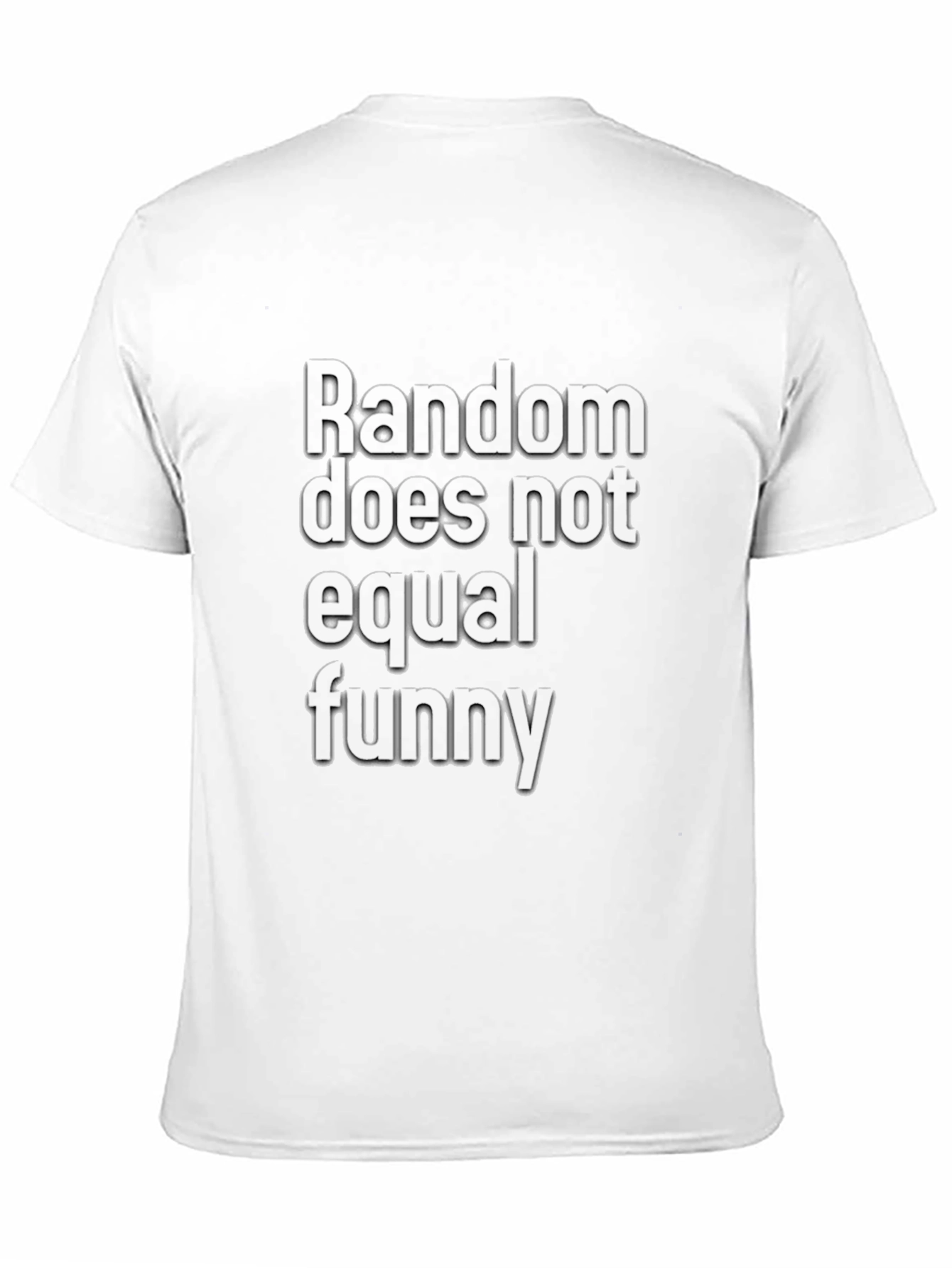 Black Random Does Not Equal Funny Black T-Shirt view 11