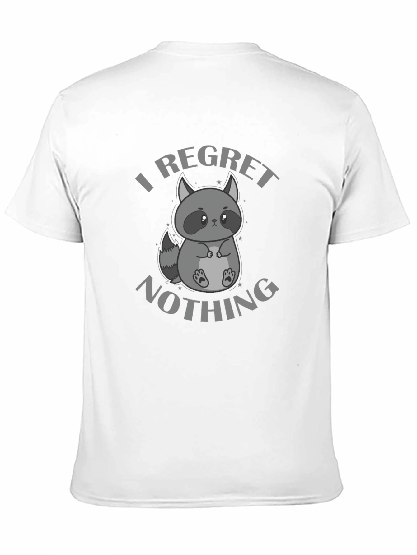 Black I Regret Nothing Raccoon Graphic T-Shirt view 11