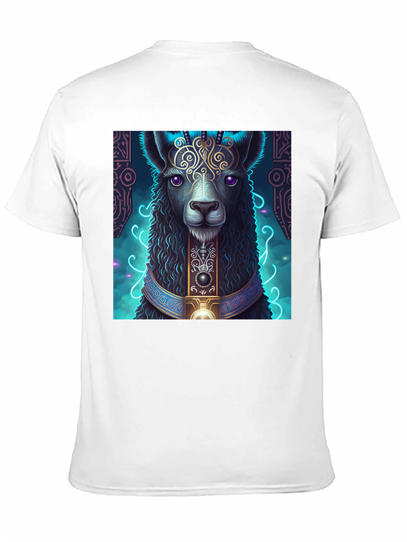 Black Mystical Llama Graphic Tee view 11