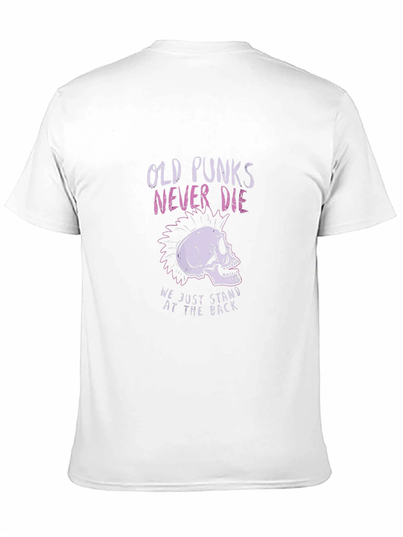 Black Old Punks Never Die Graphic Tee view 11