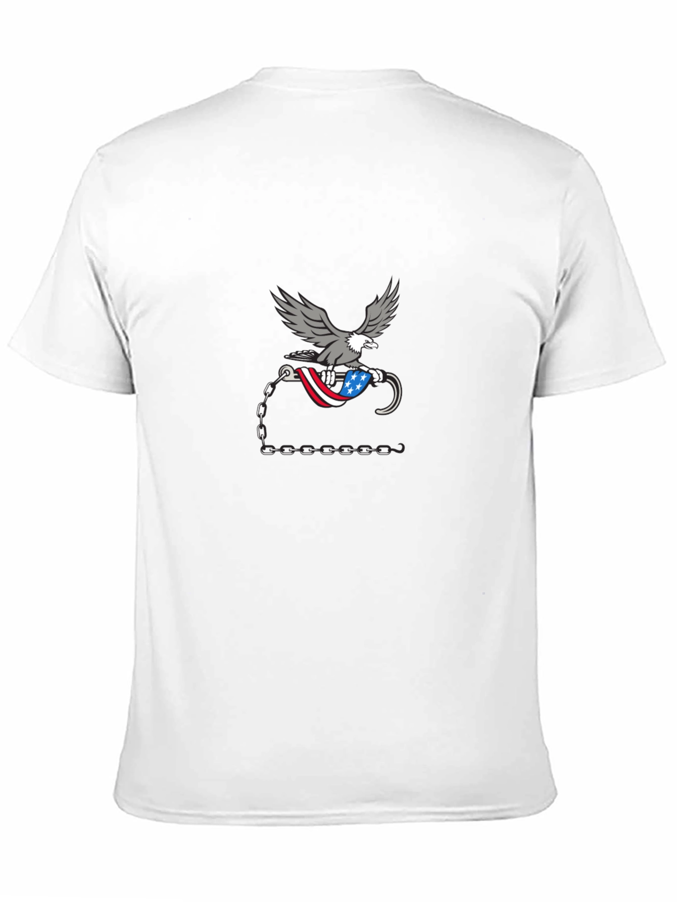 Black Eagle USA Flag Graphic Print T-Shirt view 11