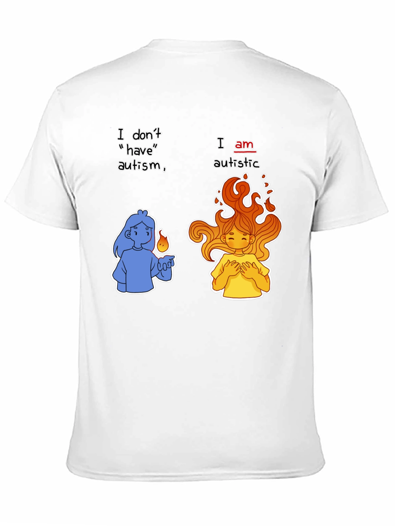 Black Autistic Pride T-Shirt - I Am Autistic Tee view 11