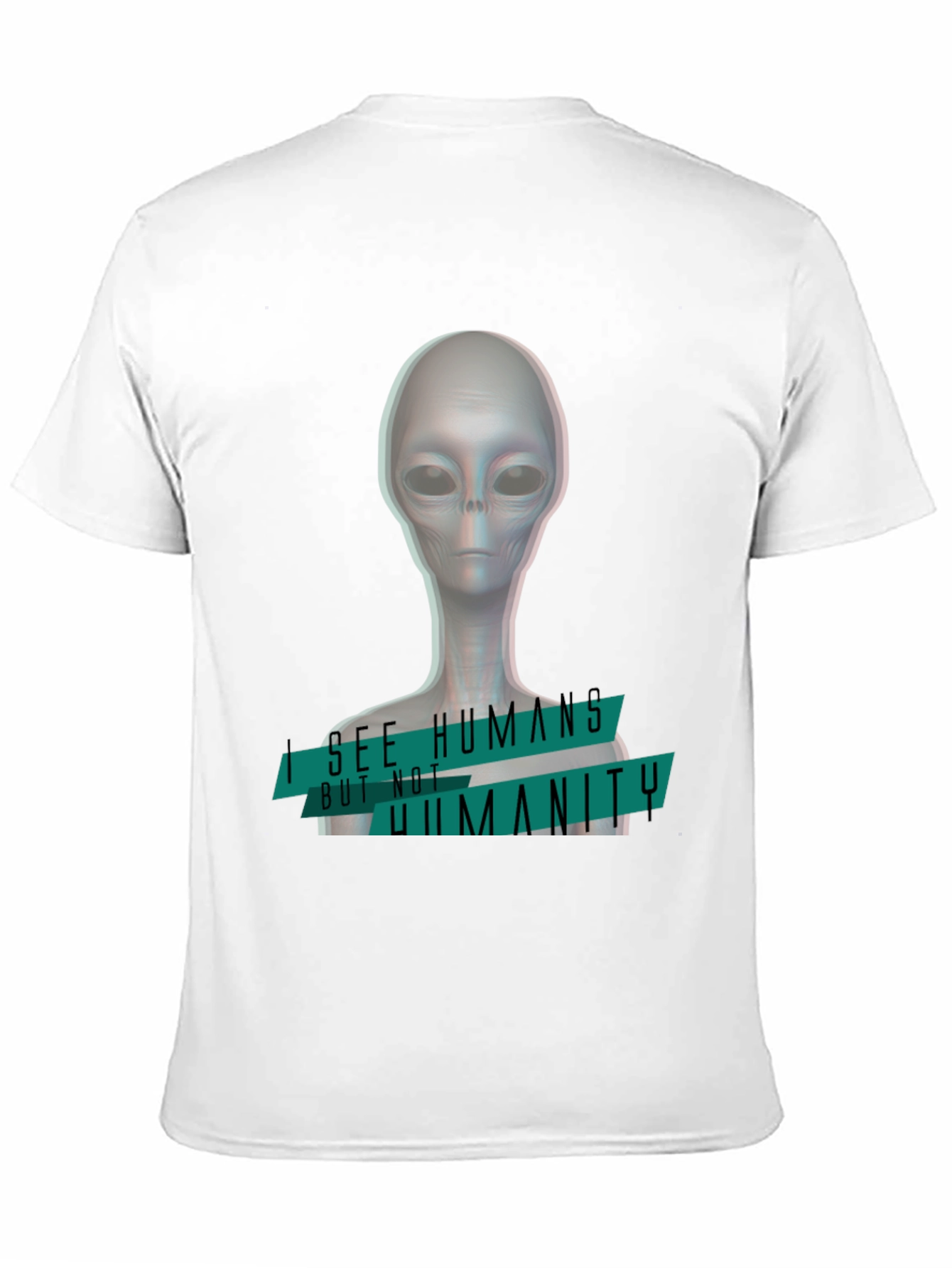 Black Alien 'I See Humans' Graphic T-Shirt view 11