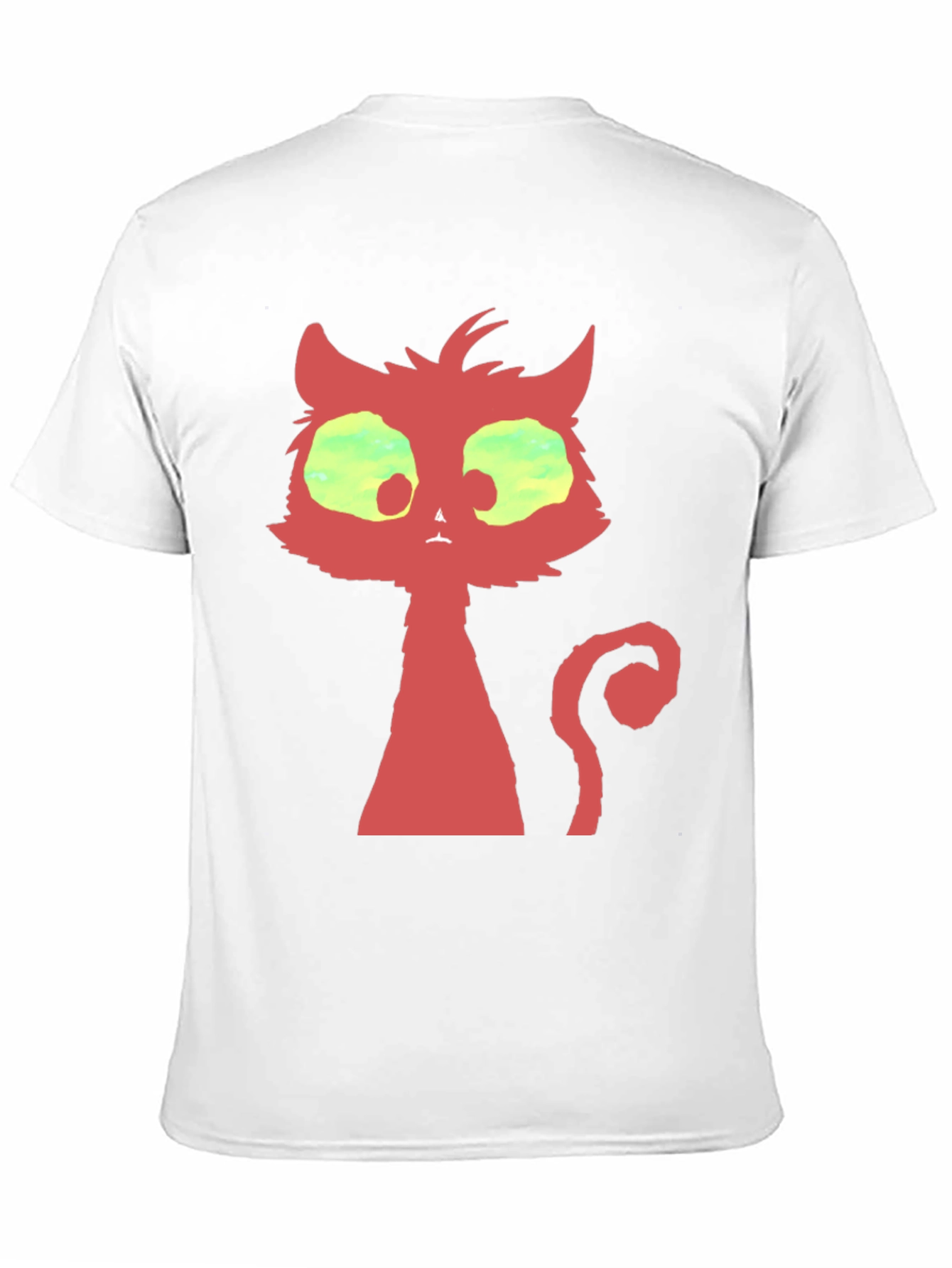 Black Red Cat Graphic T-Shirt - Unique Design view 11
