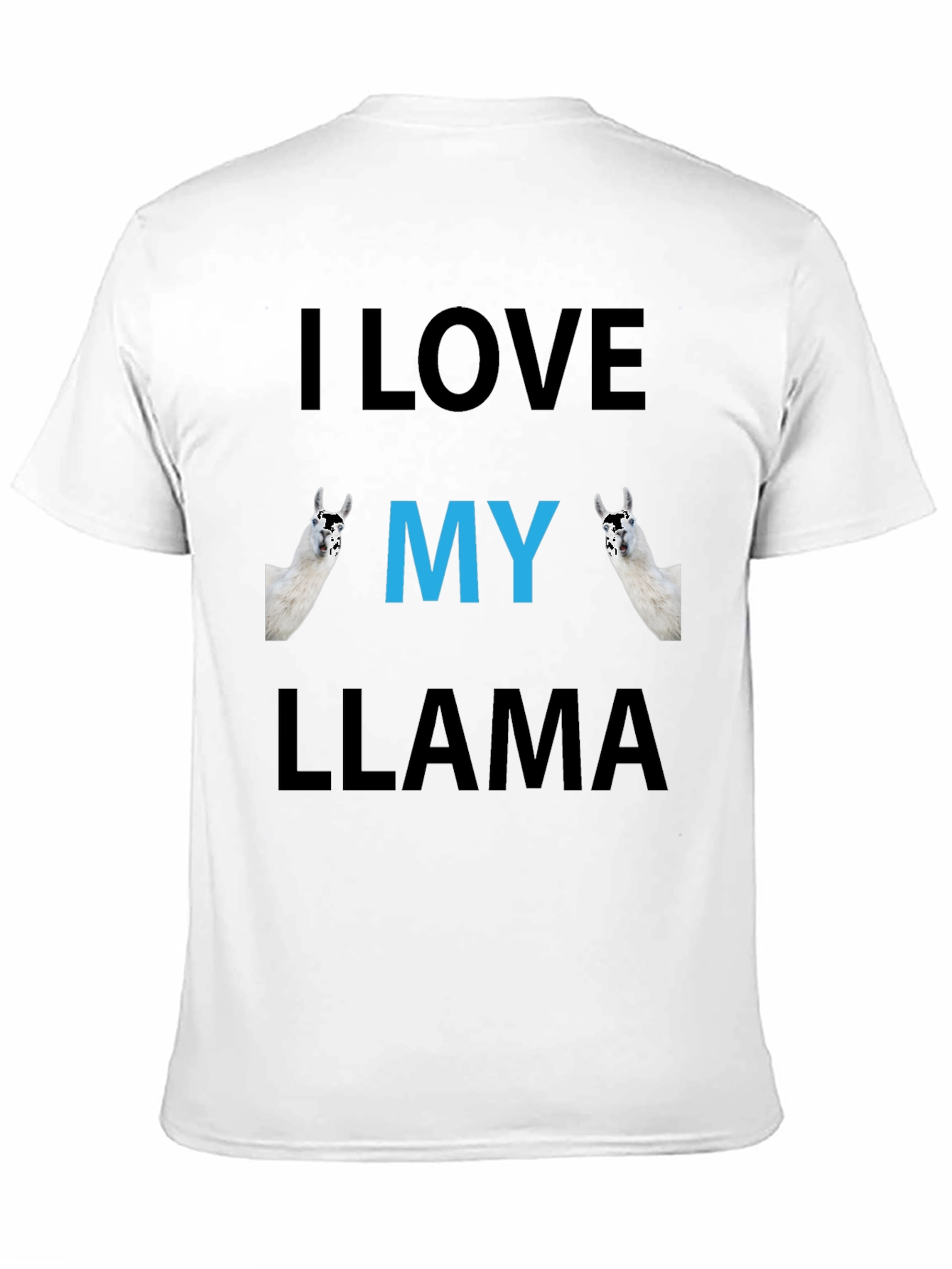 Black I Love My Llama Graphic Tee - Funny Animal Shirt view 11