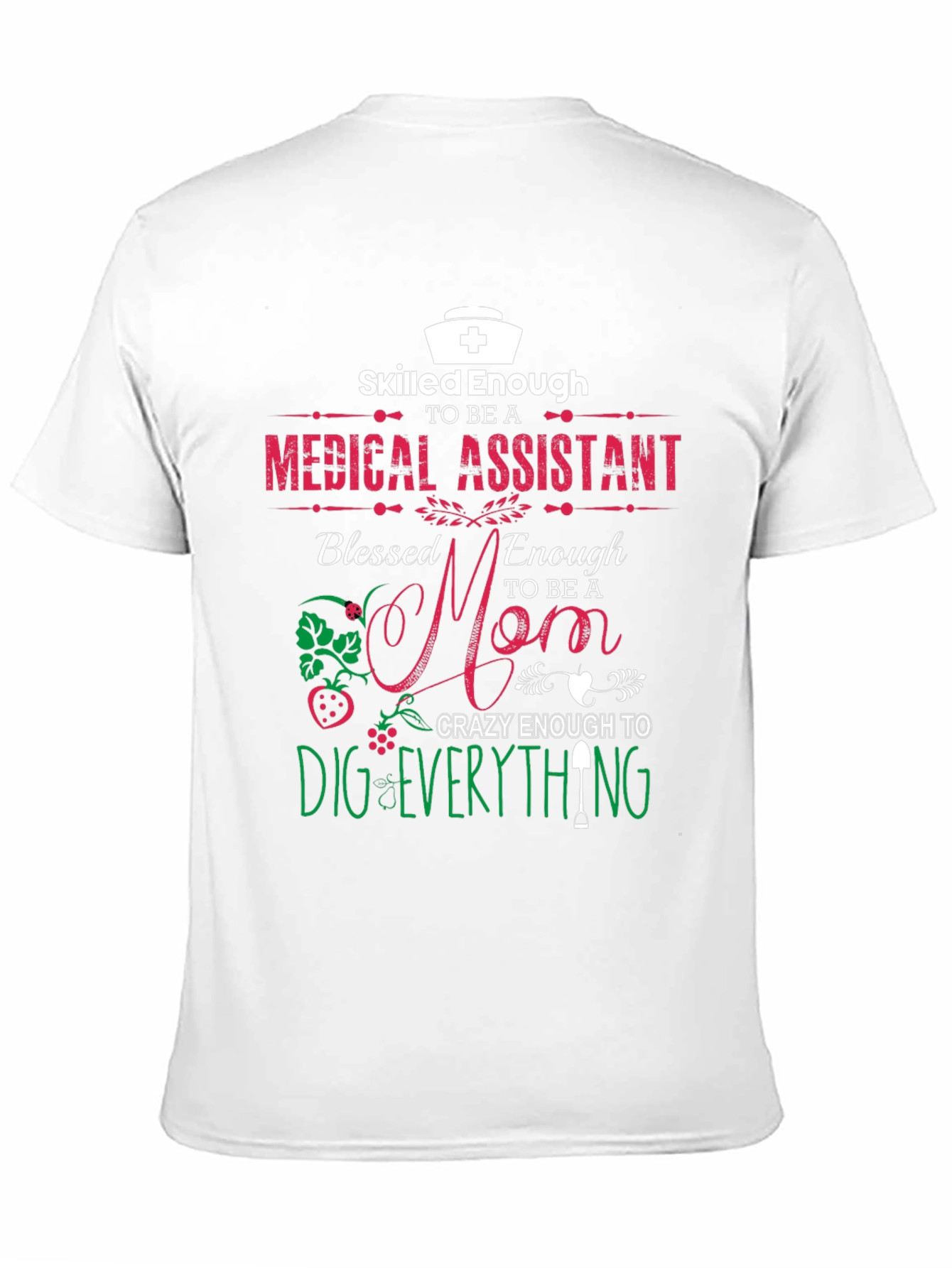 Black Skilled Medical Assistant, Blessed Mom T-Shirt view 11