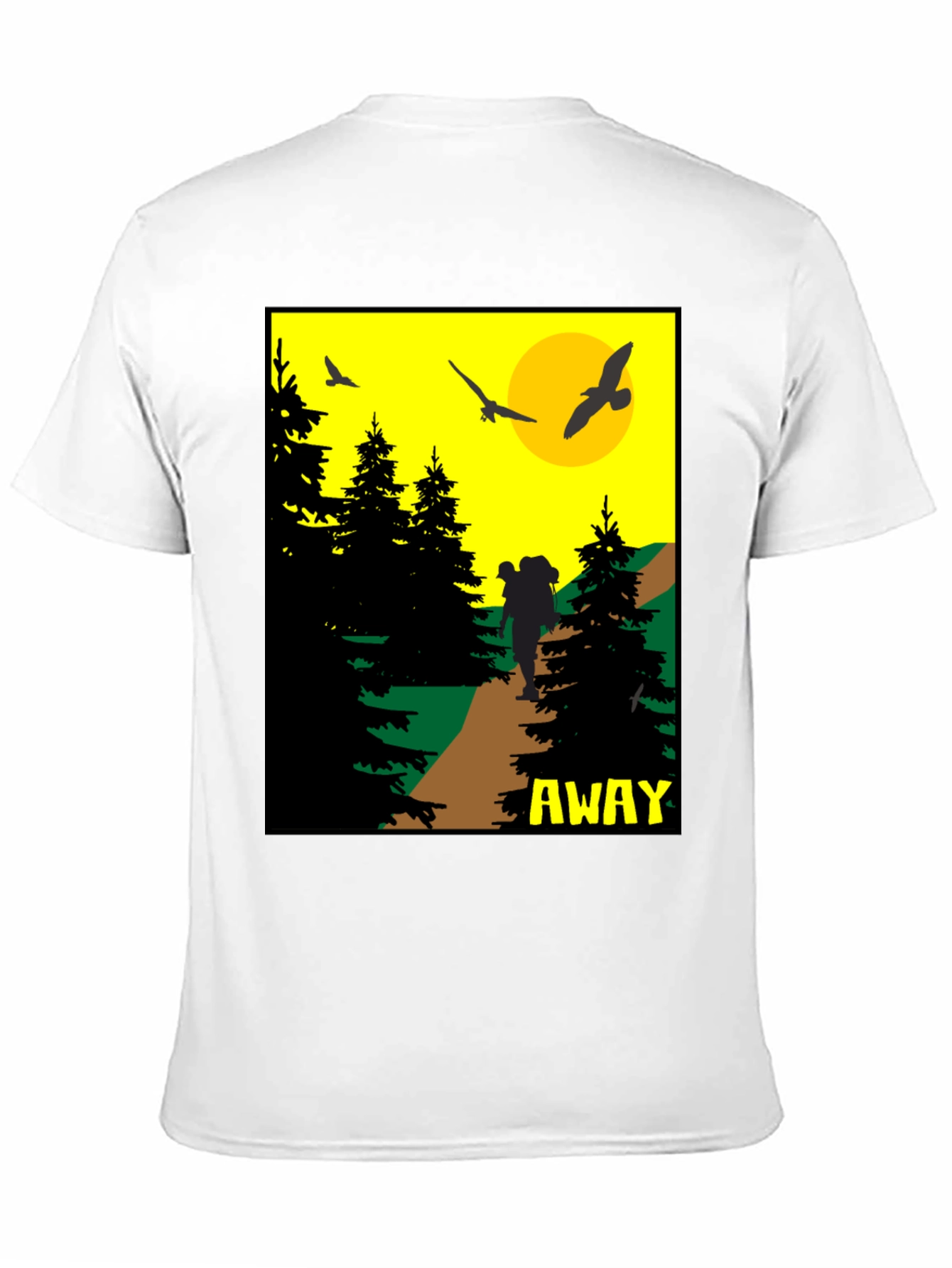 Black Adventure Awaits Graphic Tee - Hiker Design view 11