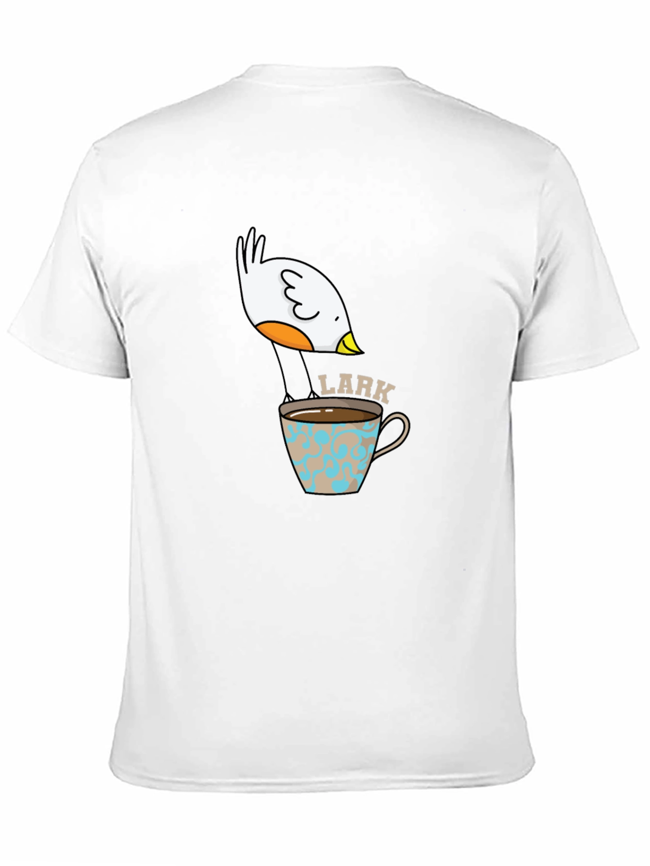 Black Lark in a Cup T-Shirt - Soft Cotton Bird Lover Tee view 11