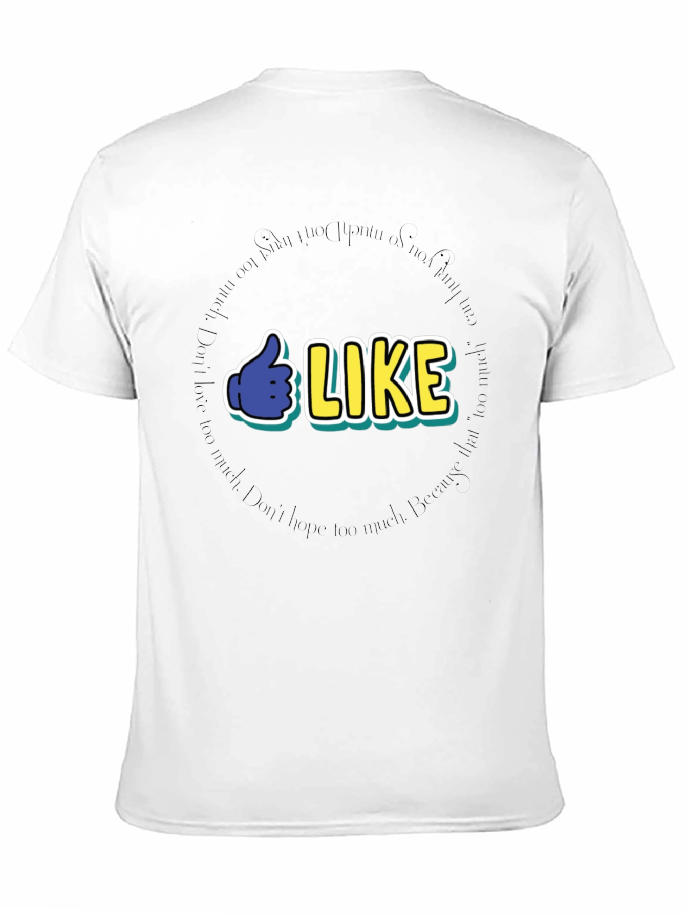 Black Funny Thumbs Up LIKE T-Shirt view 11