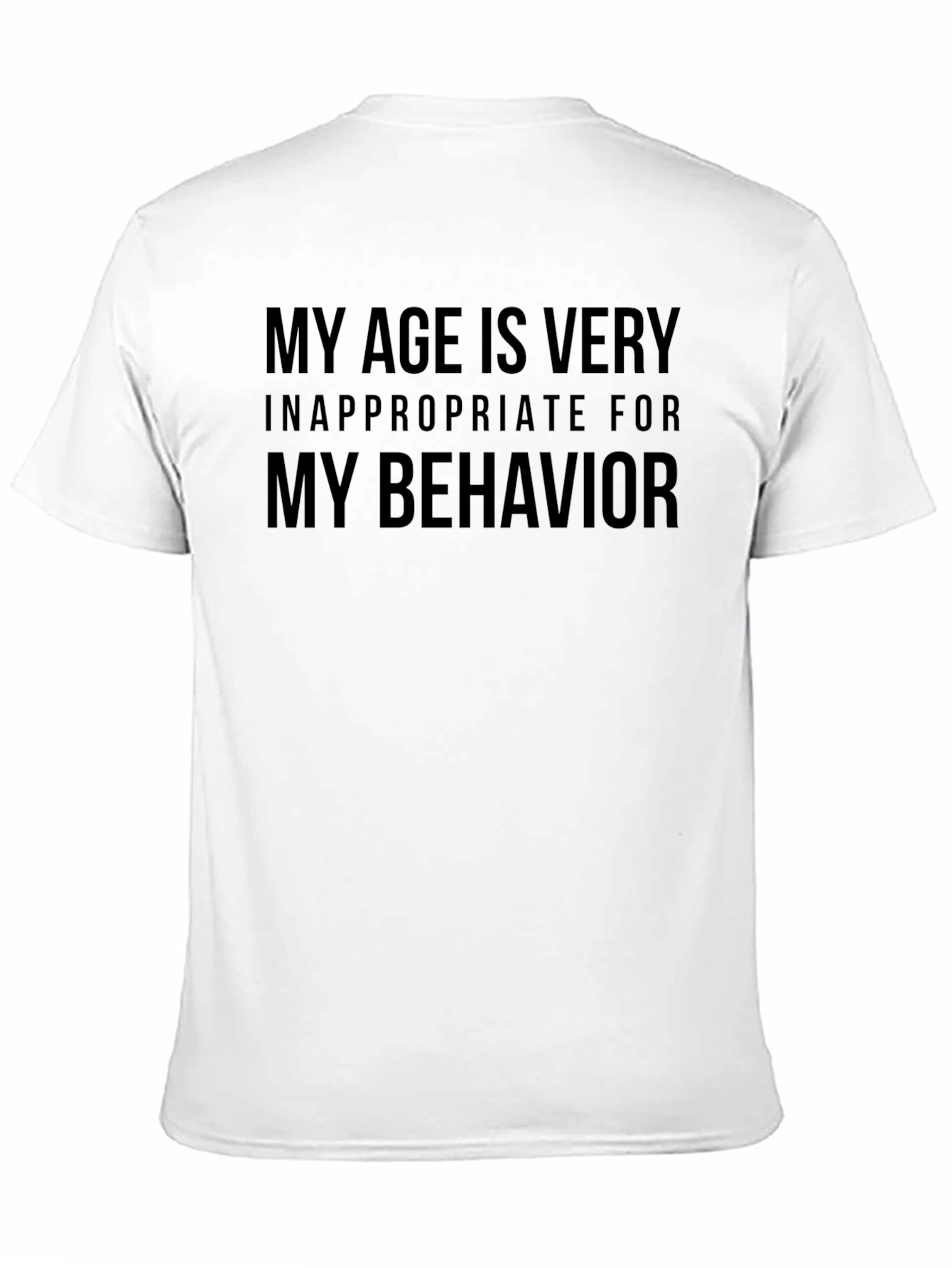 Black Funny Age Behavior Graphic T-Shirt view 11