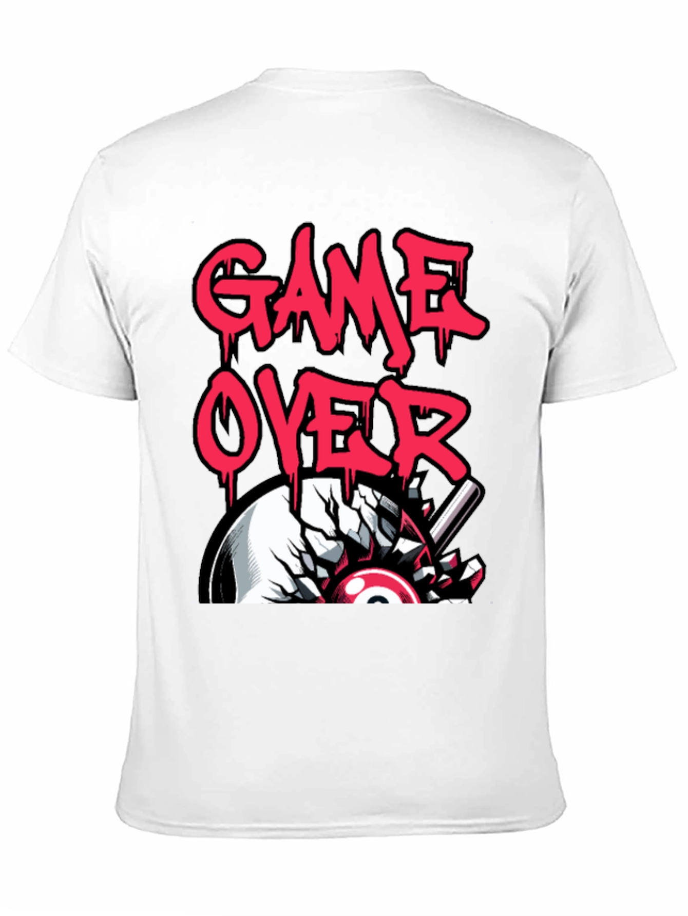 Black Game Over Graphic Tee - Gamer Style view 11