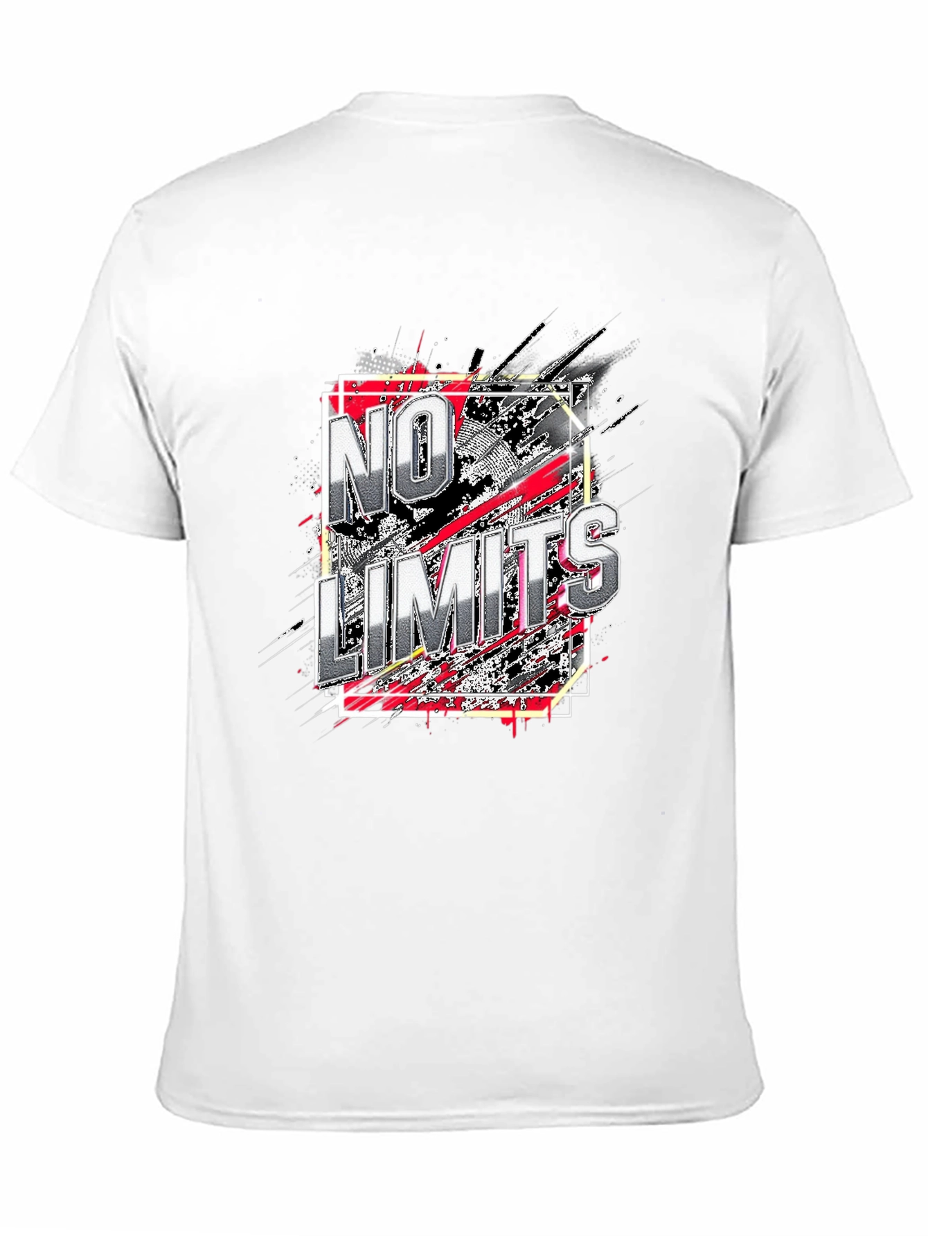 Black No Limits Graphic Print Crew Neck T-Shirt view 11