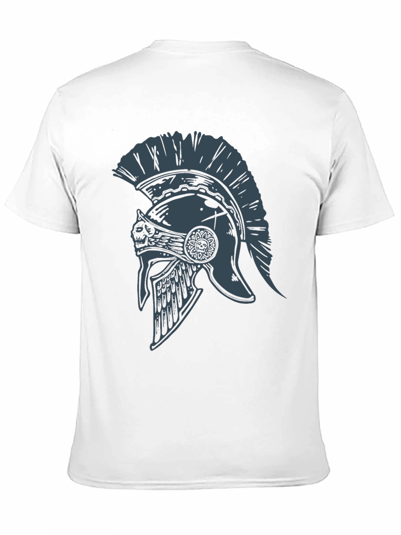 Black Spartan Helmet Graphic Tee - Warrior Style view 11