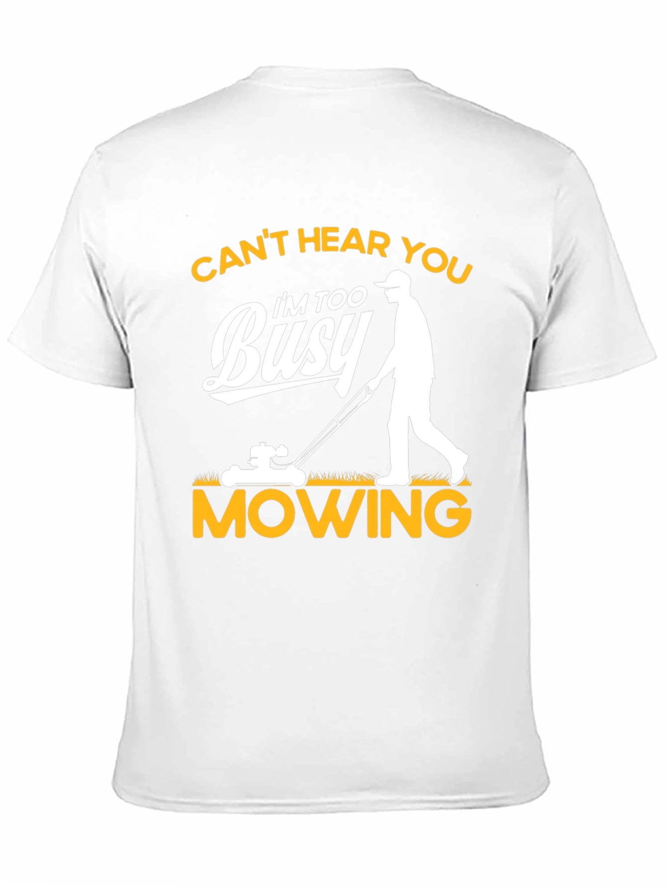Black Funny Mowing T-Shirt - Can't Hear You view 11