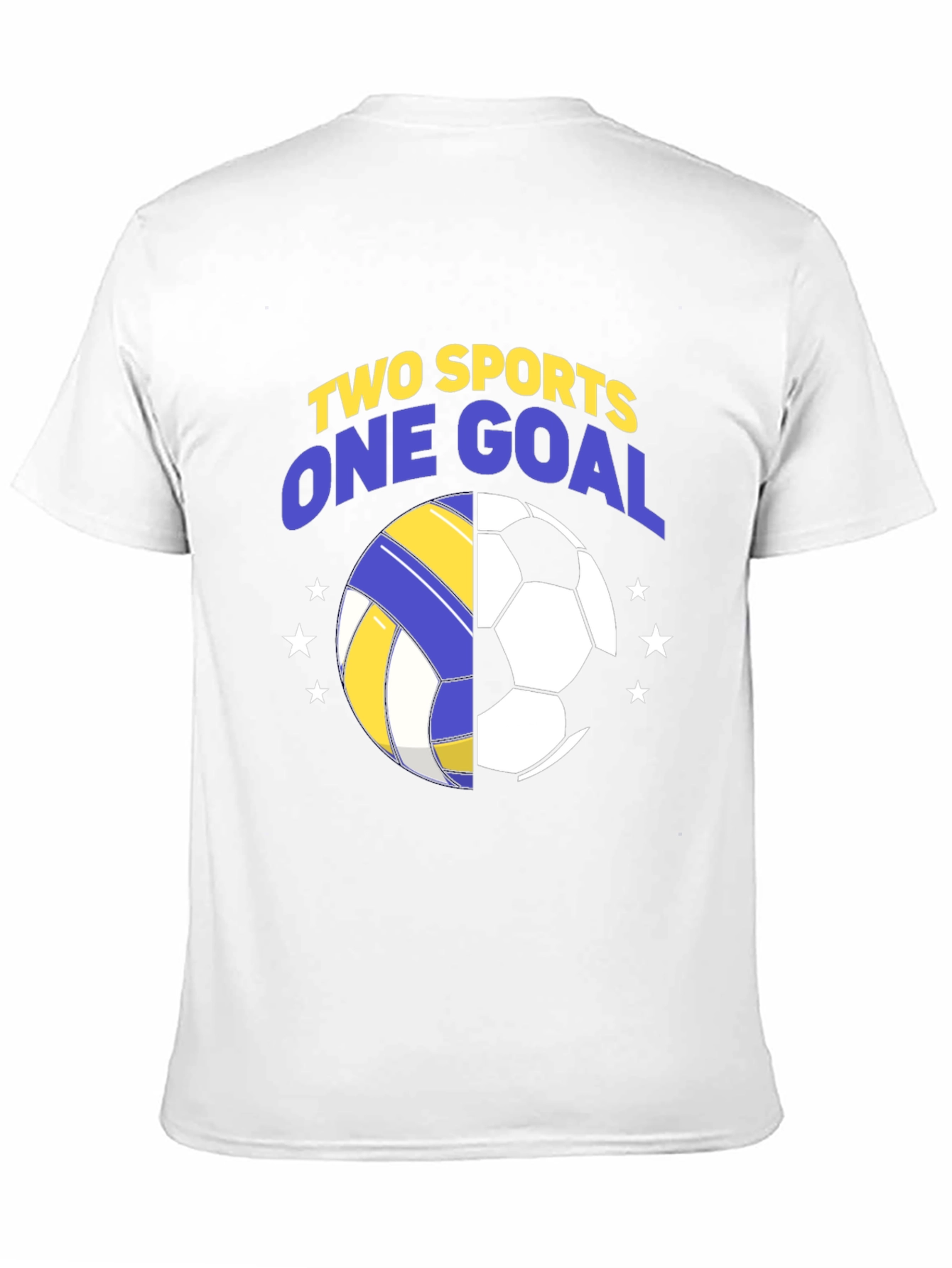 Two Sports One Goal T-Shirt | Soccer & Volleyball Tee - 11