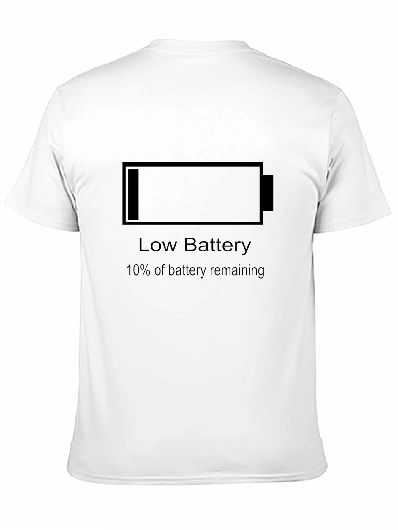 Black Low Battery T-Shirt - 10% Remaining view 11