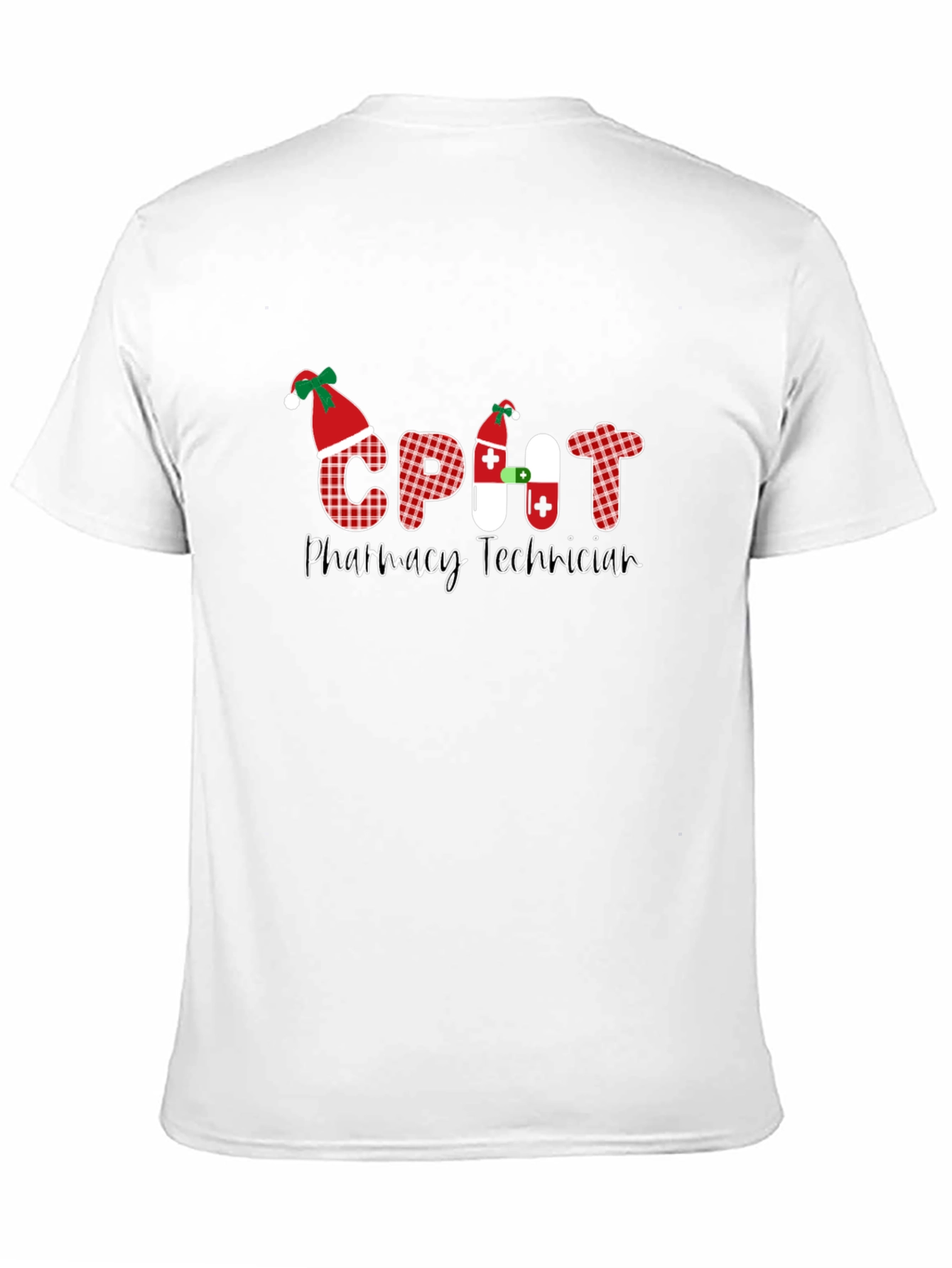 CPHT Christmas Pharmacy Technician Black T-Shirt - 11