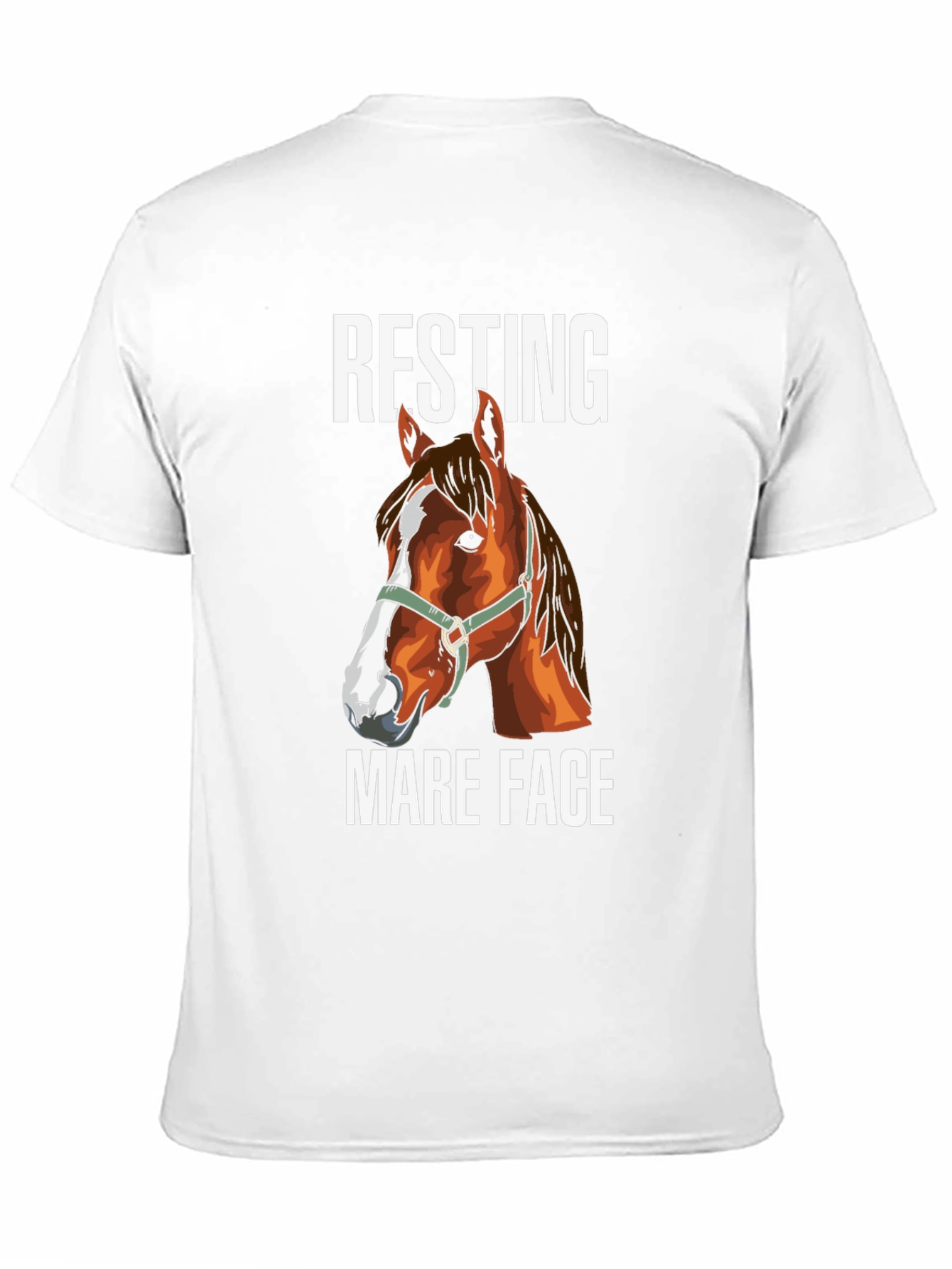 Black Resting Mare Face T-Shirt - Horse Lover Tee view 11