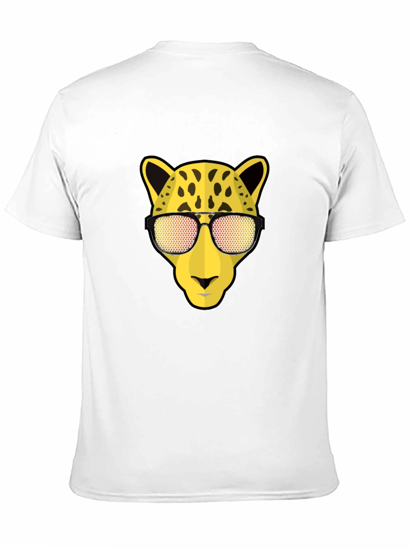 Black Cool Cat Tee: Leopard with Shades Graphic T-Shirt view 11