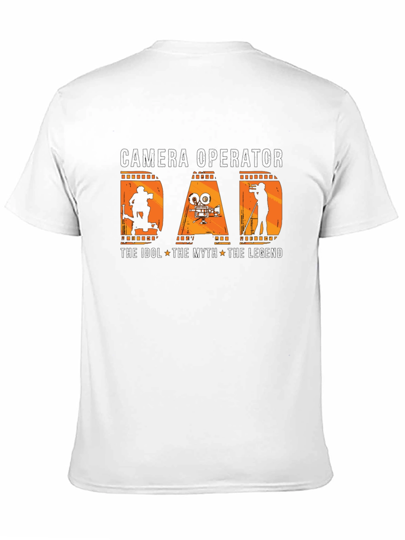 Black Camera Operator Dad T-Shirt view 11