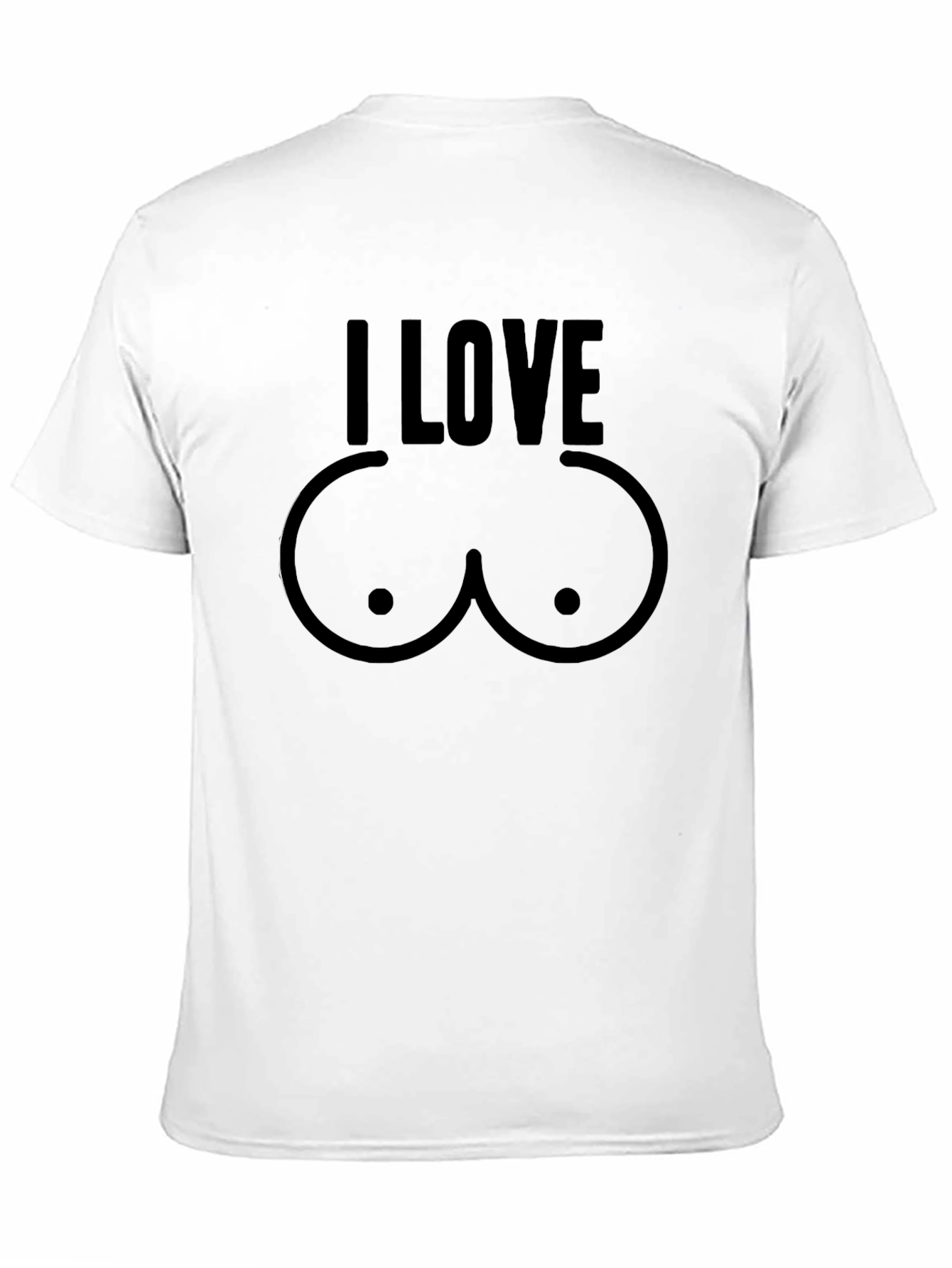 Black I LOVE Boobs T-Shirt, Funny Graphic Tee view 11