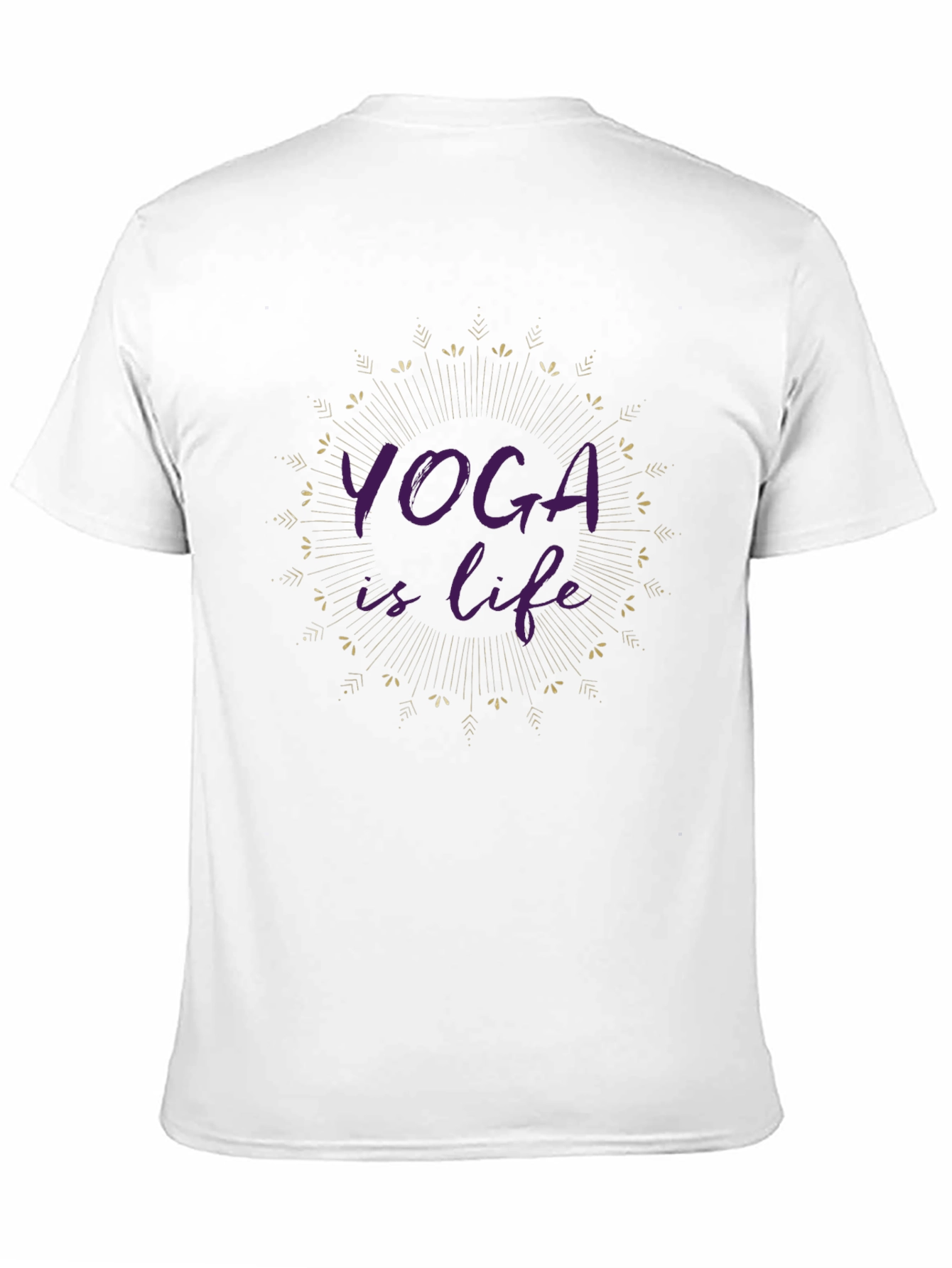 Black Yoga Is Life T-Shirt - Black view 11