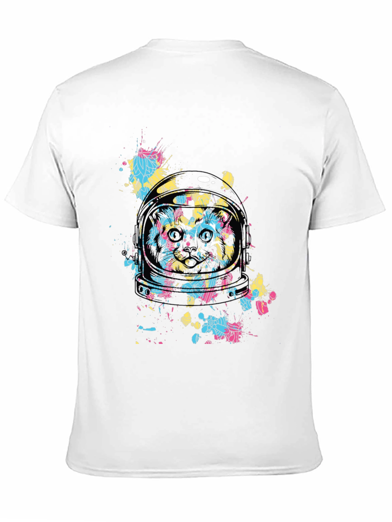 Black Astronaut Cat Graphic T-Shirt - Cool Space Design view 11