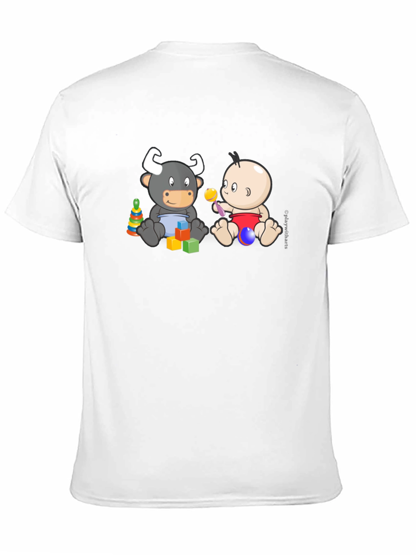 Black Baby & Bull Graphic T-Shirt view 11