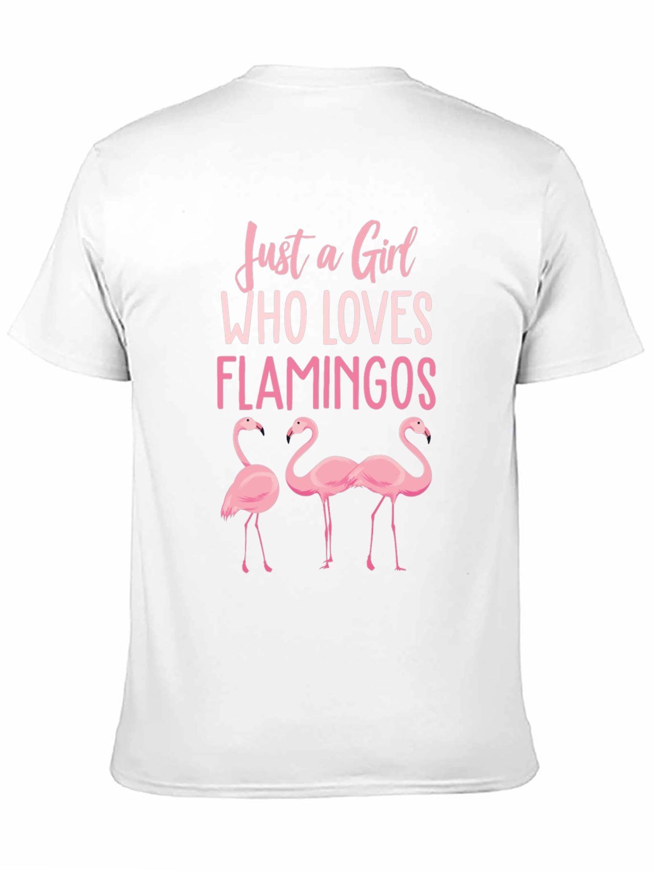 Black Flamingo Lover T-Shirt - Just a Girl Who Loves Flamingos view 11