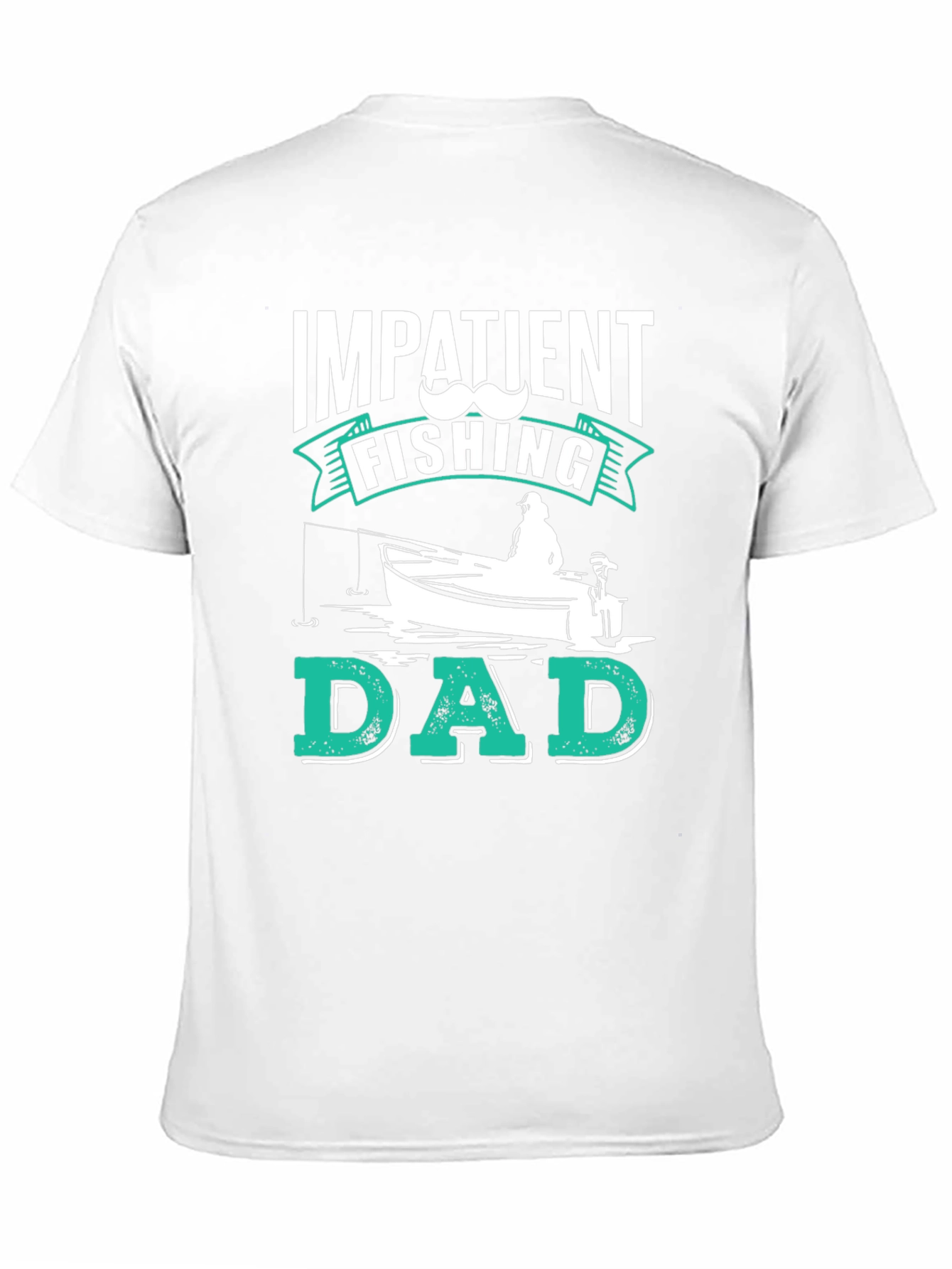 Black Impatient Fishing Dad Black Graphic Tee view 11