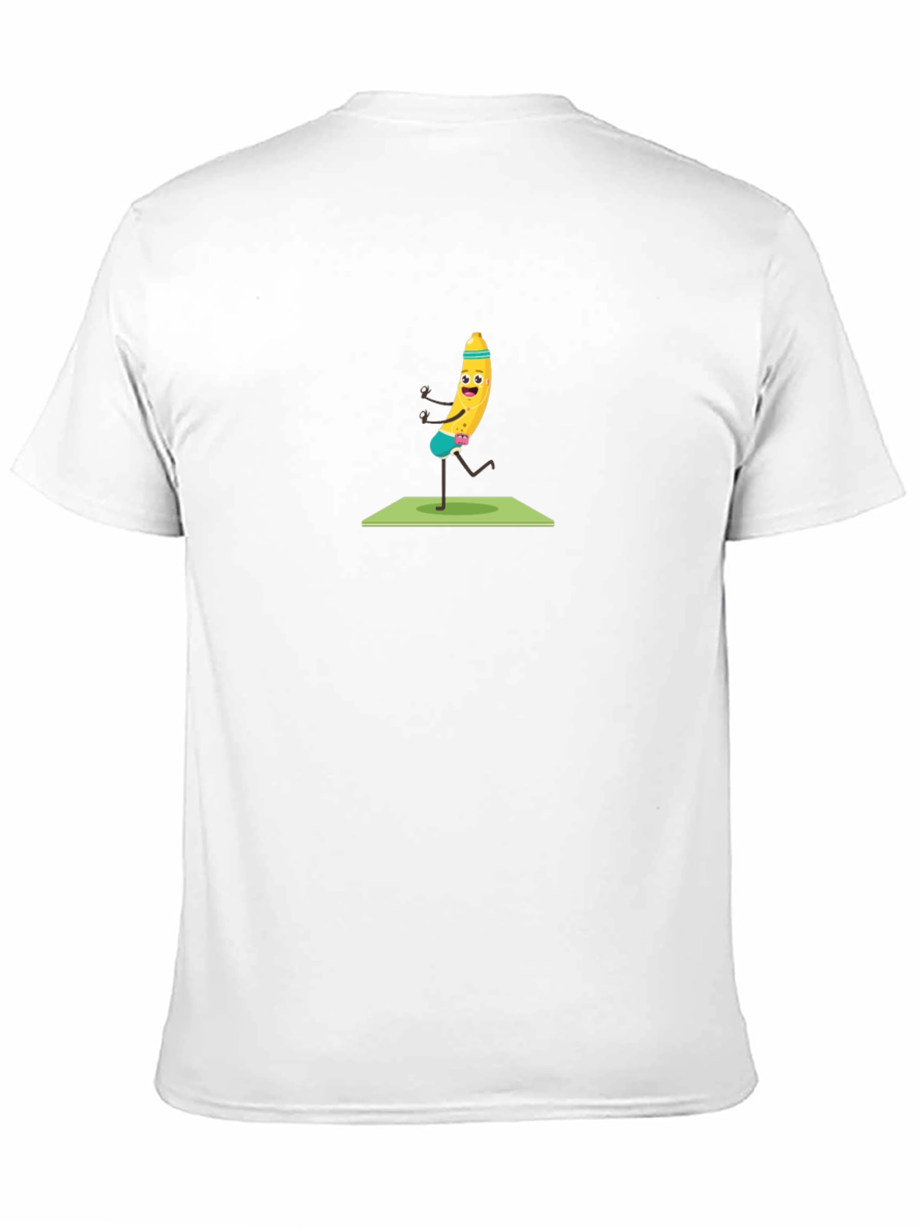 Black Funny Banana Yoga T-Shirt - Black view 11