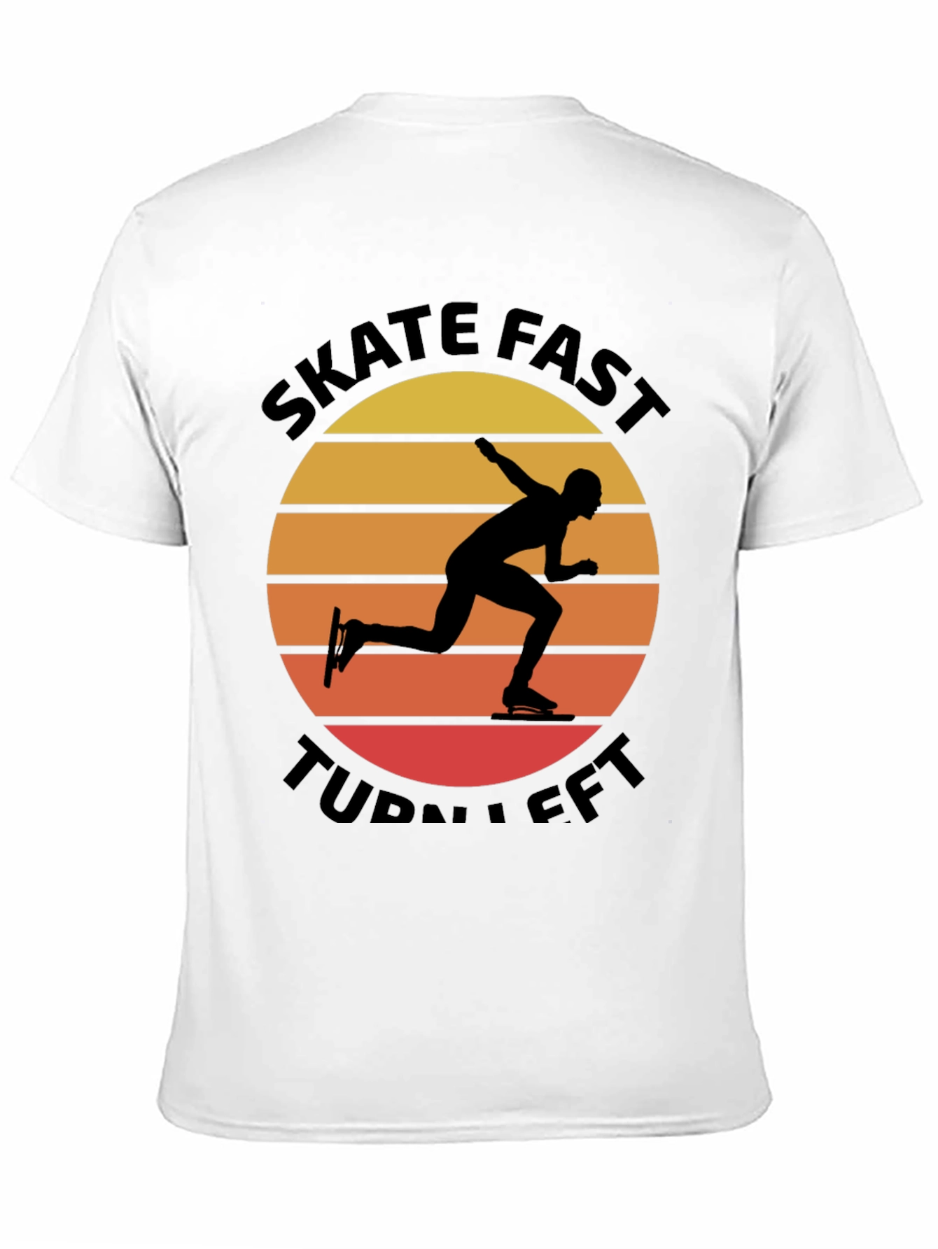 Black Skate Fast Turn Left Black T-Shirt view 11