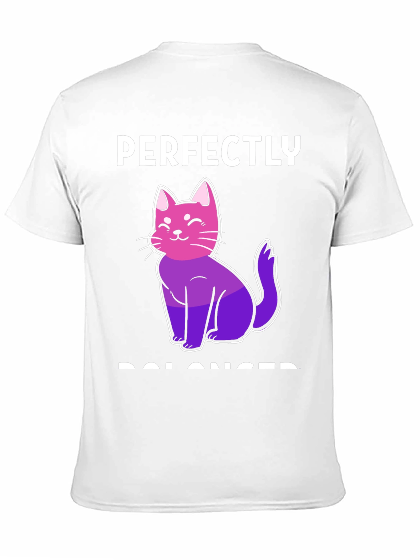 Perfectly Balanced Cat T-Shirt - Bi Pride - 11