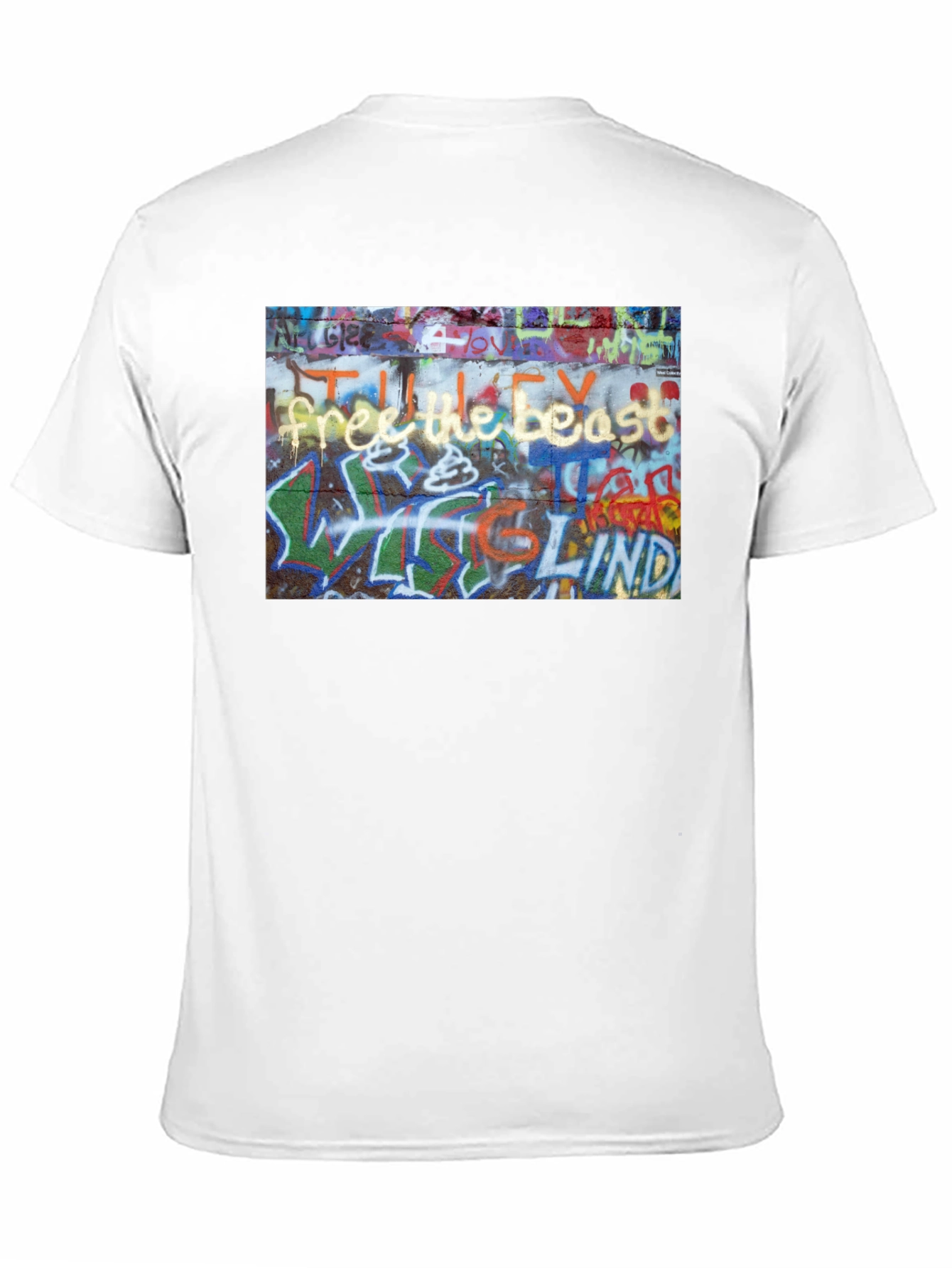 Black Graffiti Art Black T-Shirt view 11