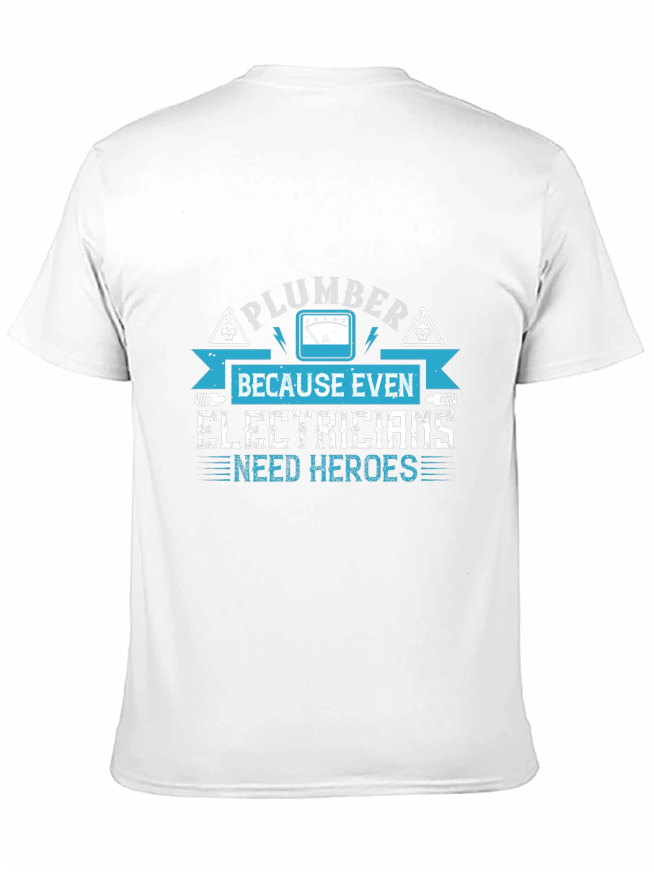 Black Plumber Hero T-Shirt - Funny Electrician Gift view 11