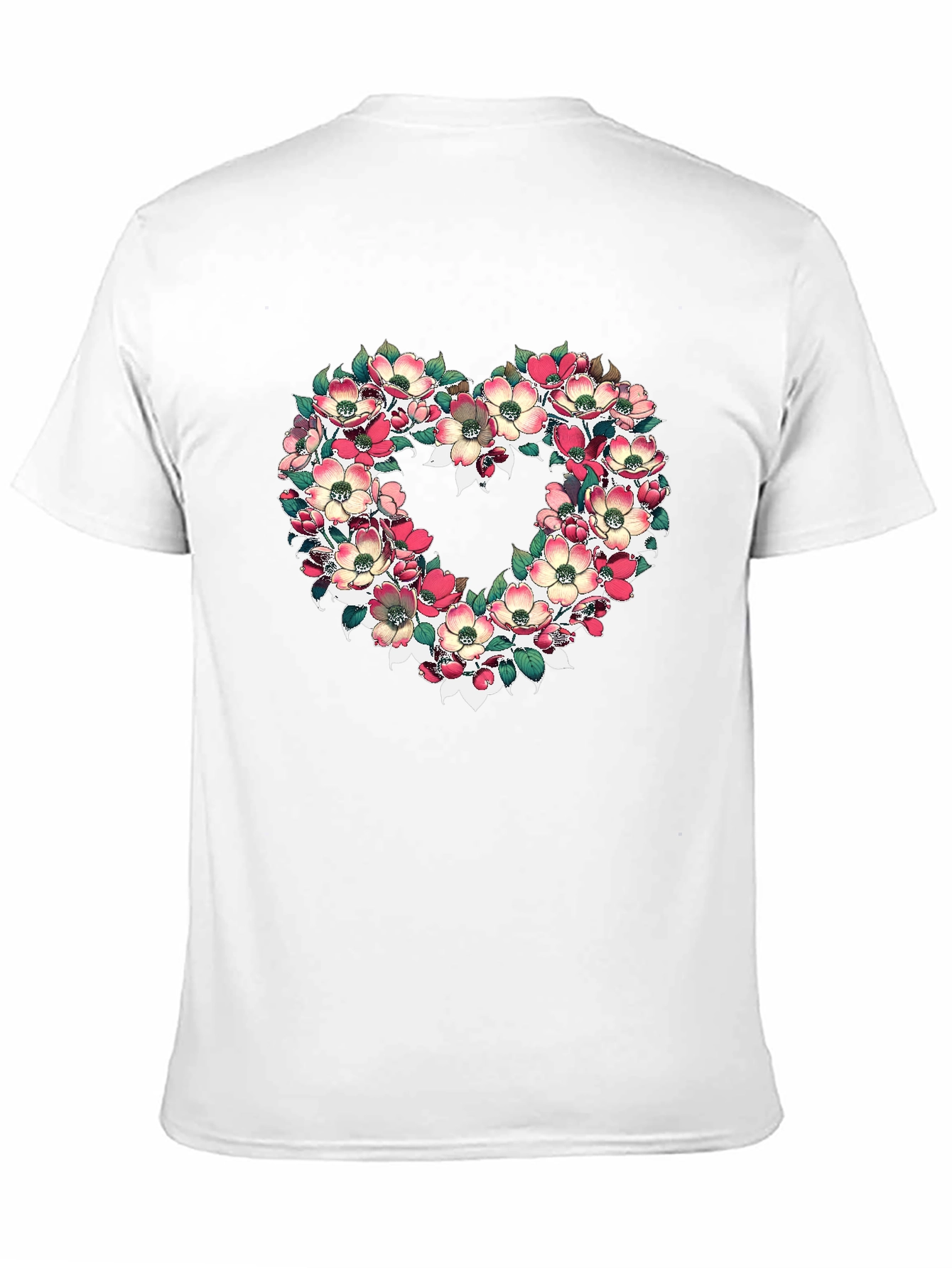 Black Floral Heart Graphic T-Shirt - Black view 11