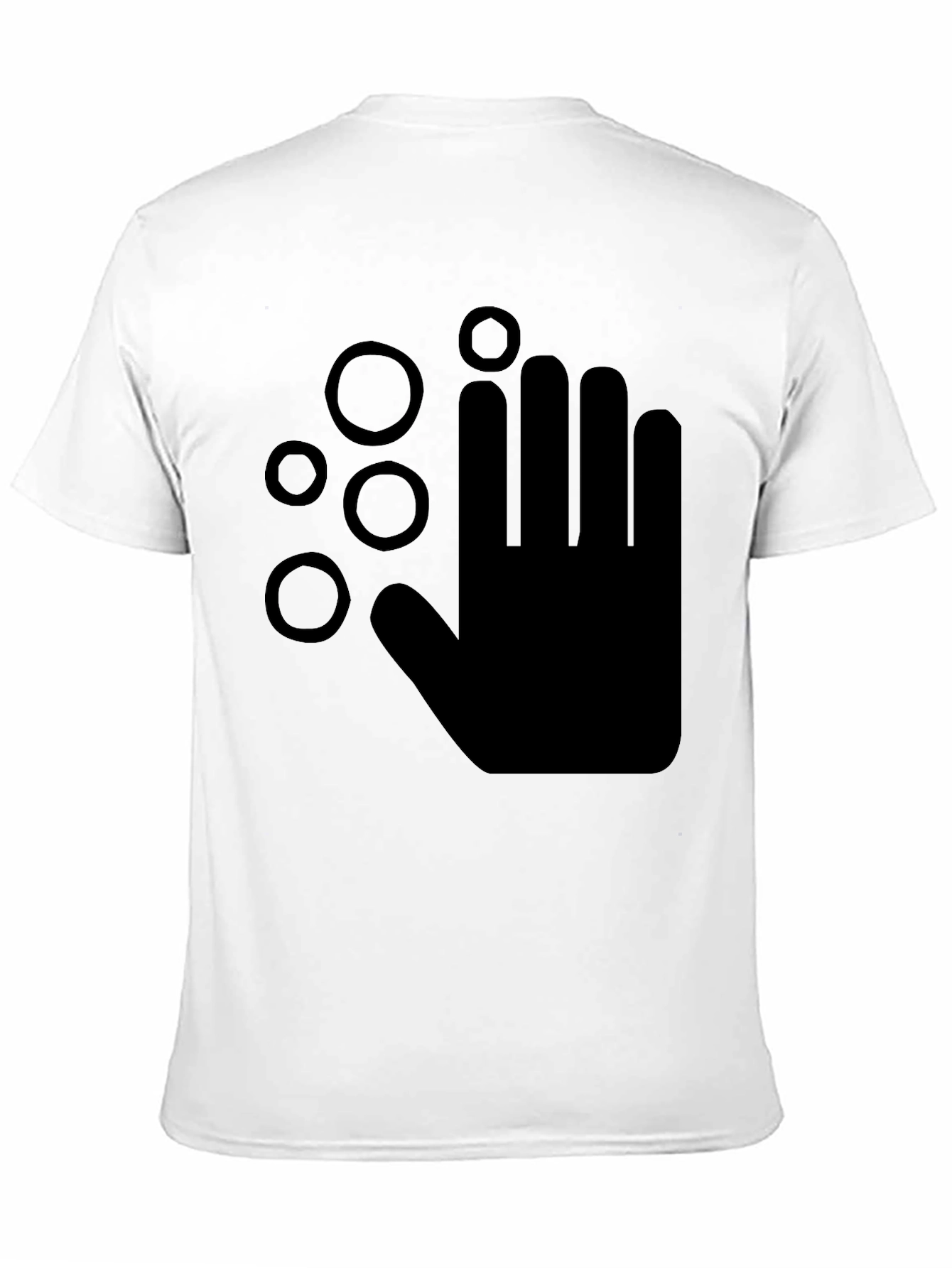 Black Washing Hands Graphic Black T-Shirt view 11