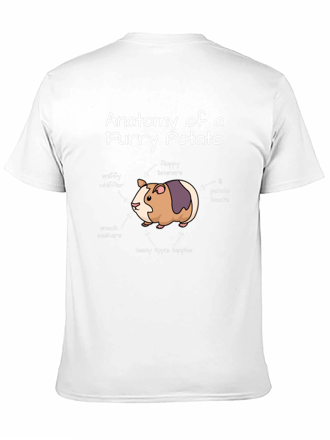 Black Anatomy of a Furry Potato T-Shirt view 11