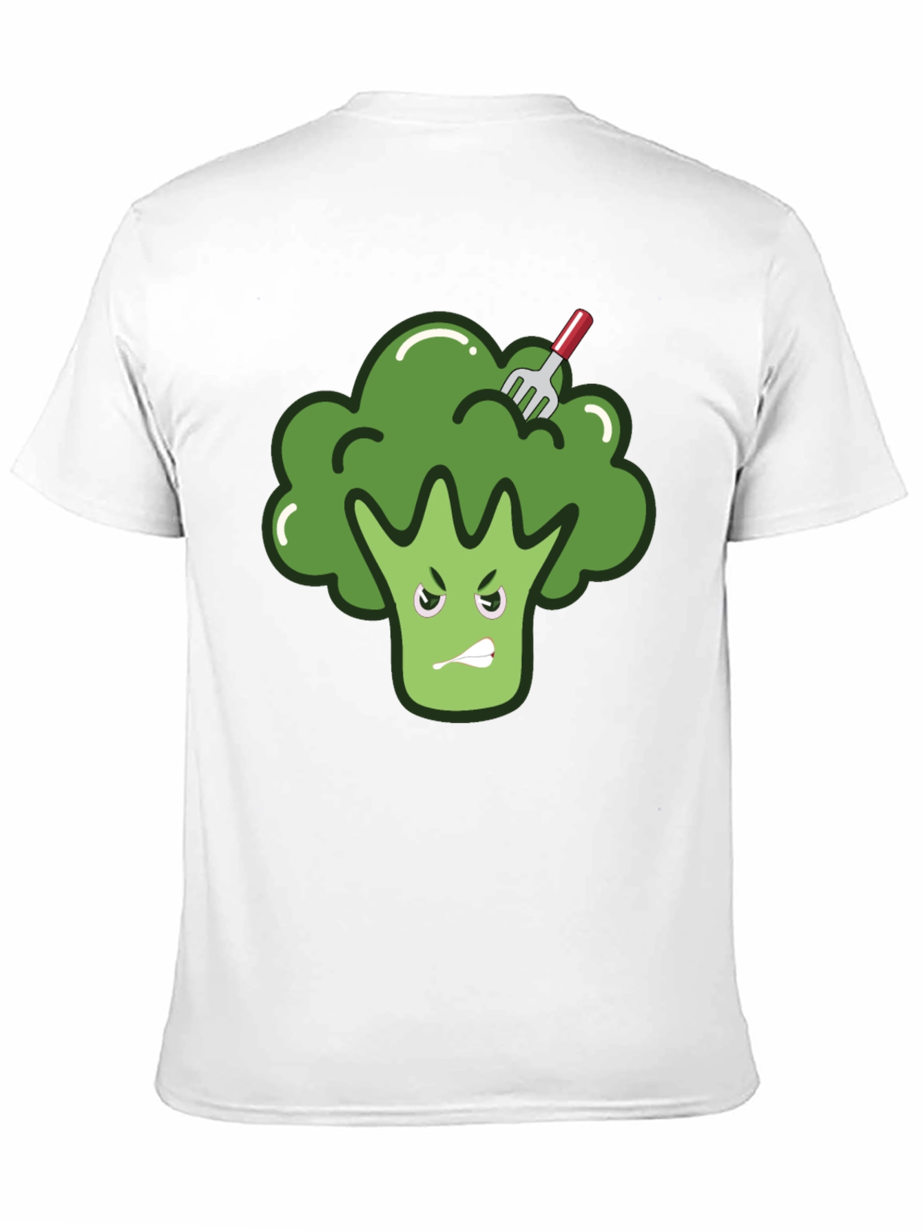 Black Funny Broccoli T-Shirt - Vegetarian Vegan Tee view 11